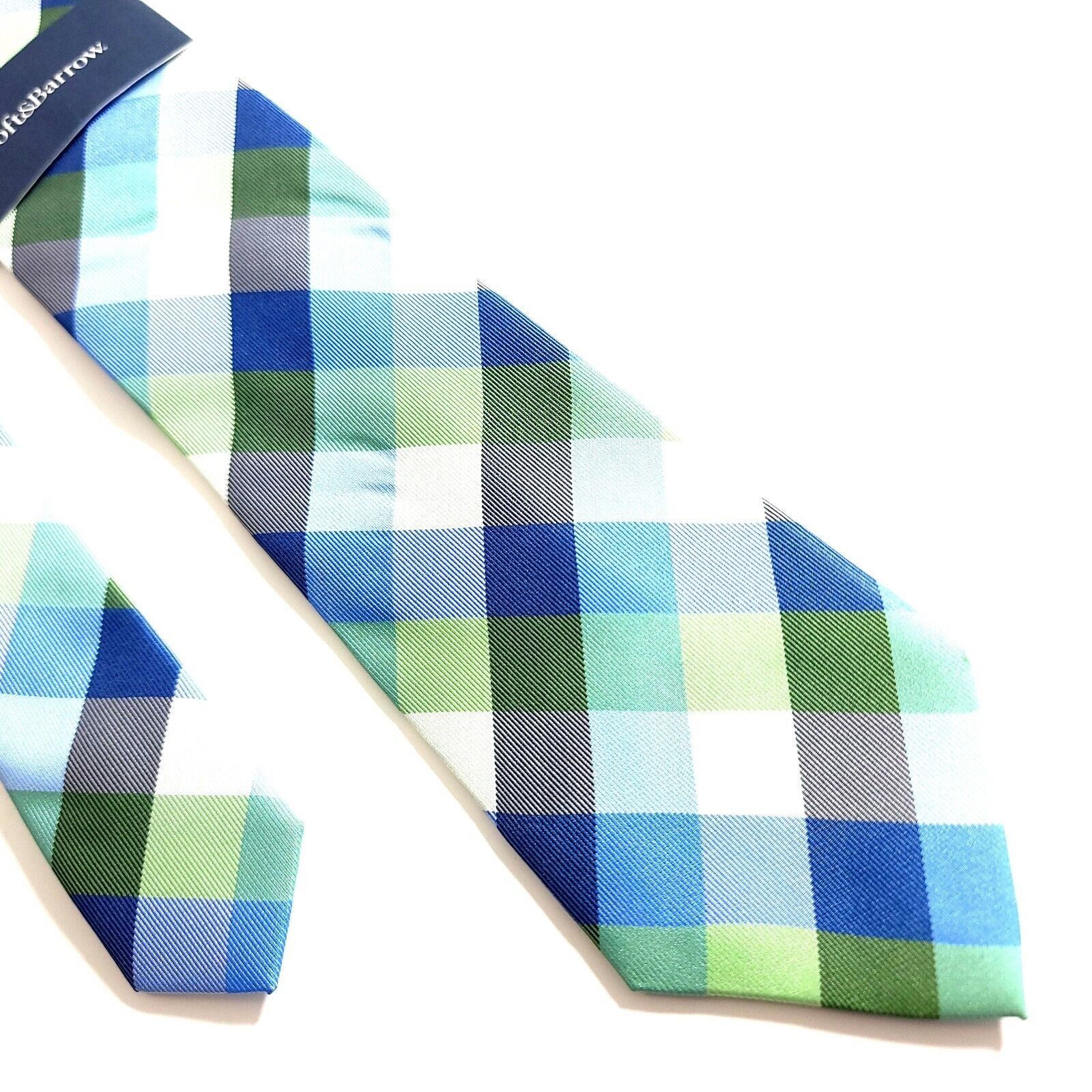 Croft & Barrow Croft & Barrow Blue Green Polyester Skinny Plaid Tie Size ONE SIZE - 1 Thumbnail