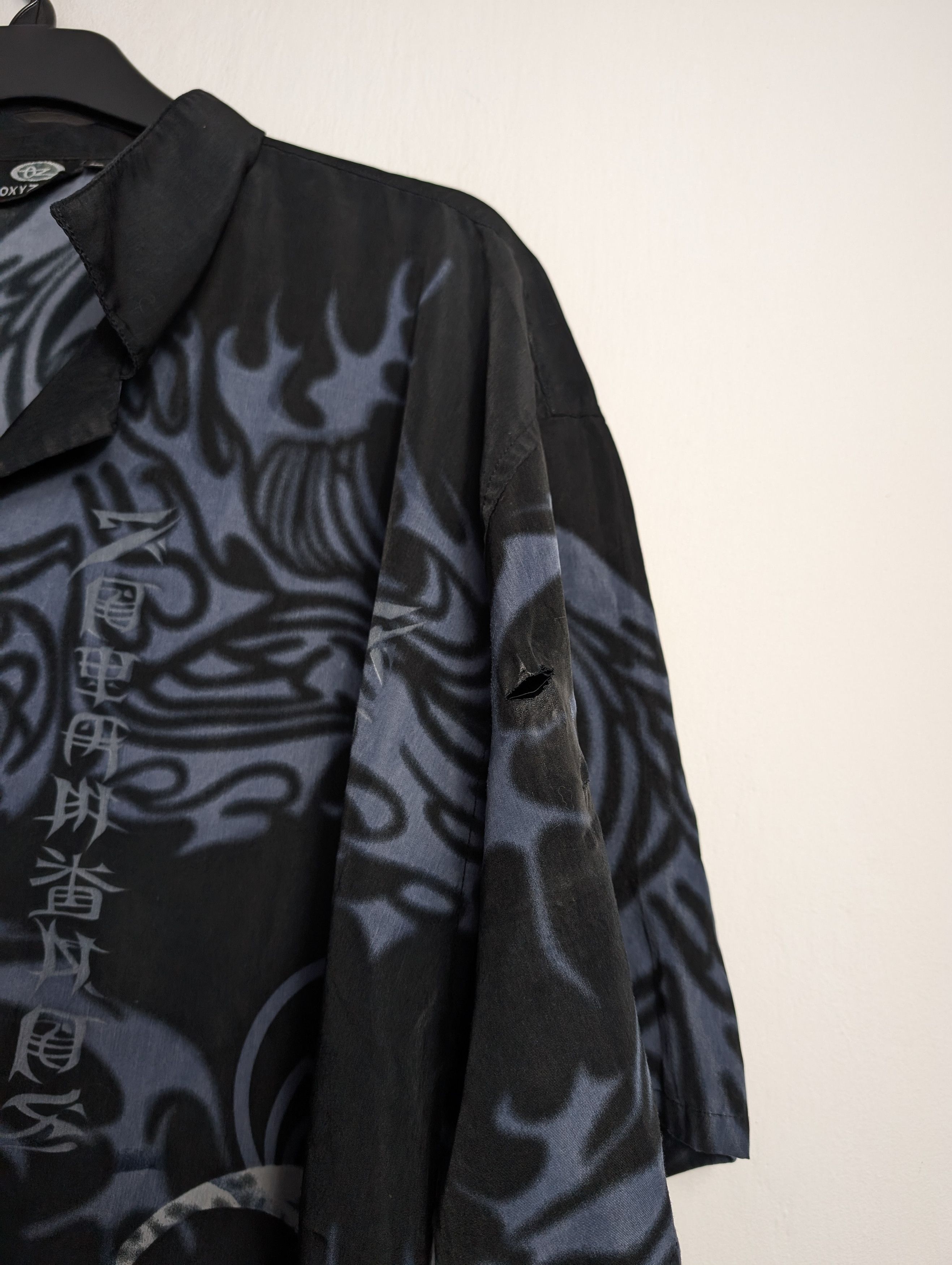 Vintage Y2K Dragon Print Flames Button Up Shirt Streetwear Size US XL / EU 56 / 4 - 5 Thumbnail