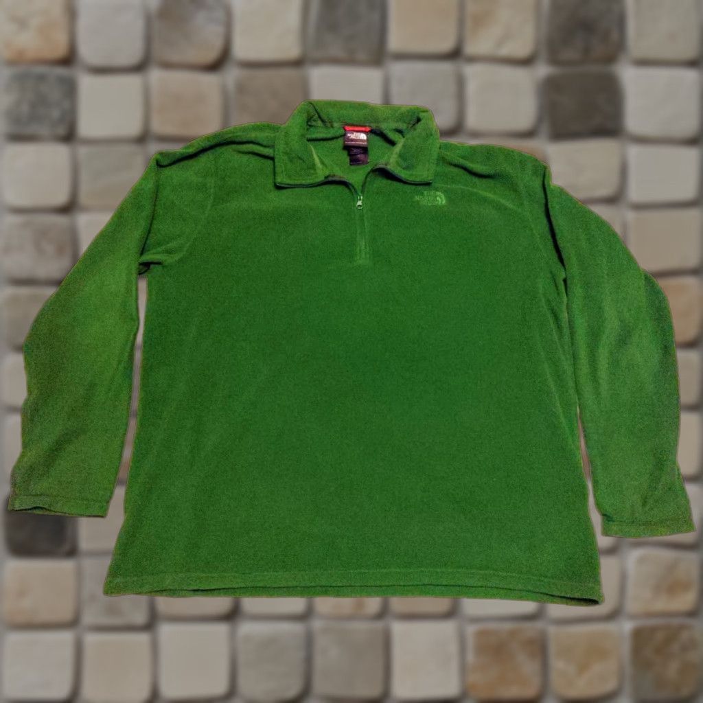 The North Face The North Face Sweater Mens XL Green 1/4 Zip Fleece Long Sleeve Pullover, Logo Embroidered, Regular Fit, Outdoor, 90s Theme Size US L / EU 52-54 / 3 - 1 Thumbnail