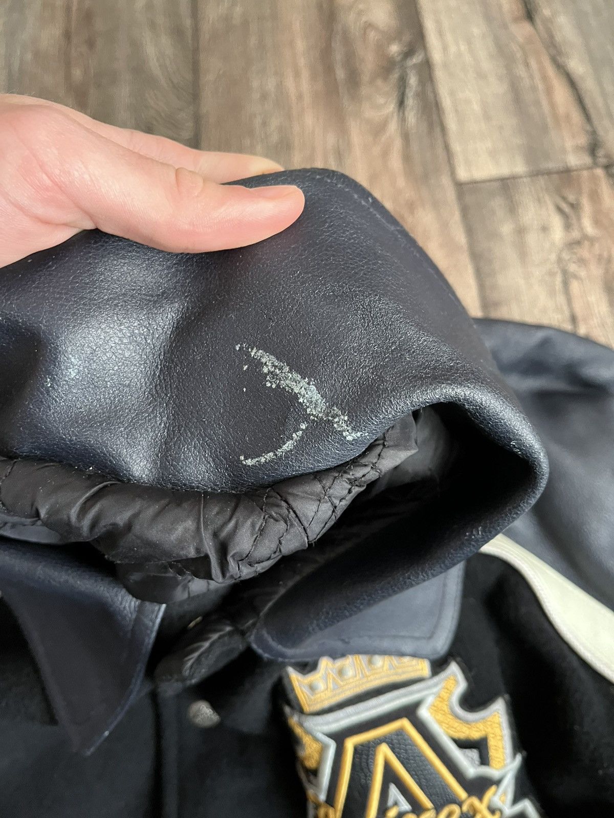 Avirex × Leather Avirex Wool/Leather Varsity Reversible Bomber Jacket Size US XL / EU 56 / 4 - 6 Thumbnail