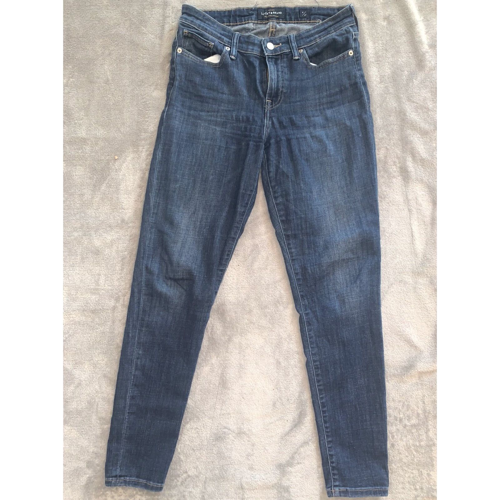 Lucky Brand VINTAGE Lucky Brand Ava Skinny Crop Jeans Women 4 27 Mid Rise 9” L27 5-Pocket Denim Blue Size 27" / US 4 / IT 40 - 4 Thumbnail
