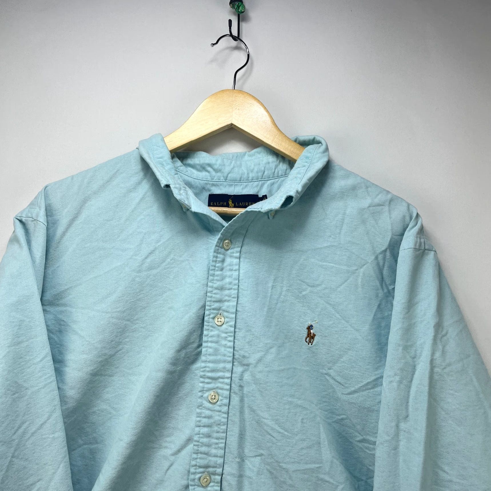 Polo Ralph Lauren VINTAGE Polo Ralph Lauren Button-Up Long Sleeve Shirt 2XL Blake Style Mens Blue Polo Ralph Lauren Shirt 2XL Vintage Blakestyle ? Size US XXL / EU 58 / 5 - 2 Thumbnail