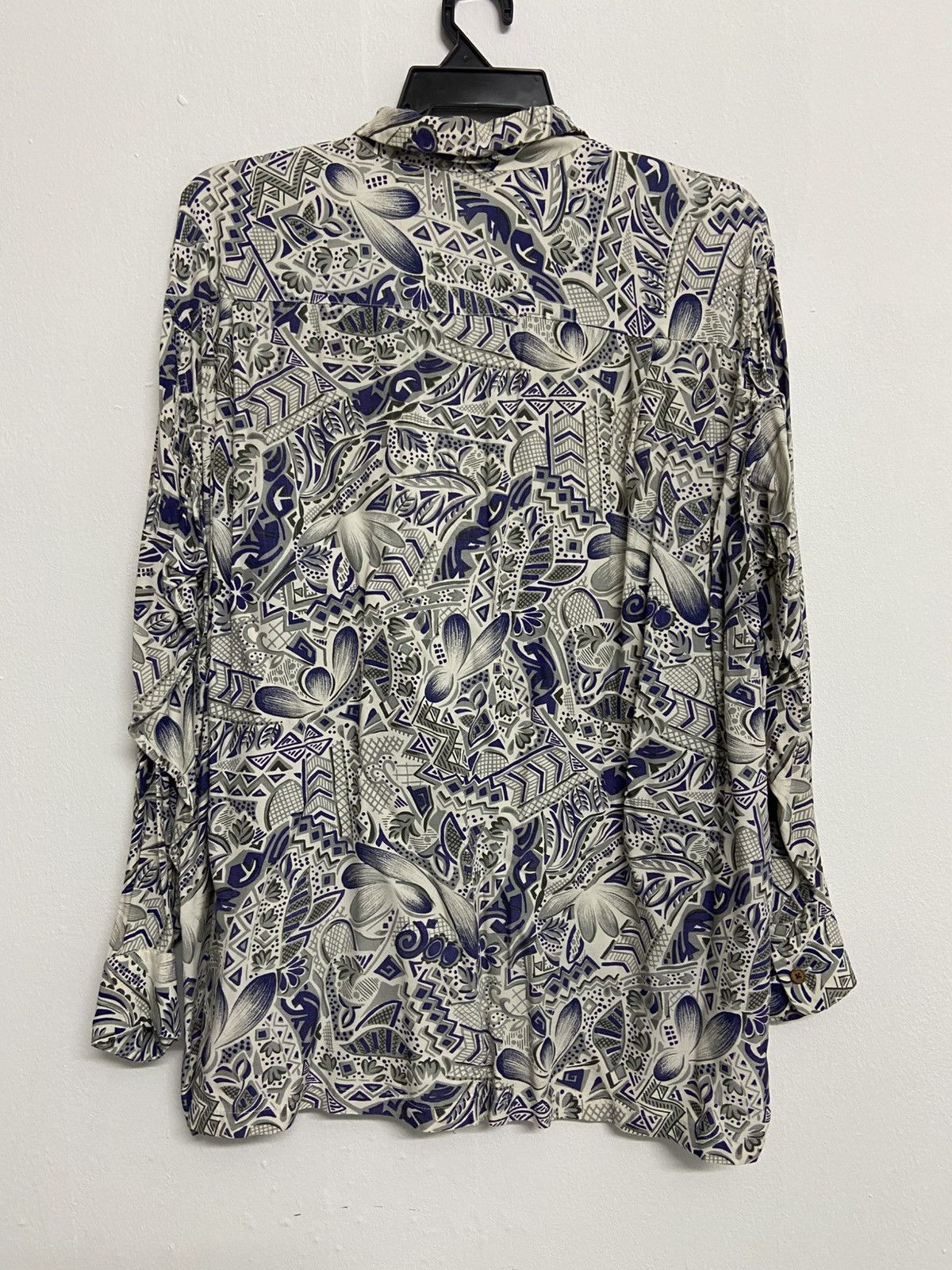Sugar Cane Vintage Sun Surf Japan Long Sleeve Rayon Hawaiian Shirt Size US L / EU 52-54 / 3 - 3 Thumbnail