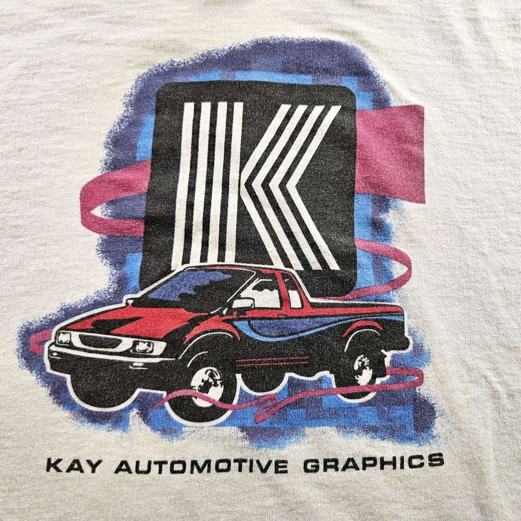Fruit Of The Loom VINTAGE Kay Automotive Graphics Shirt Mens Large White Long Sleeve Truck 90s Size US L / EU 52-54 / 3 - 2 Thumbnail