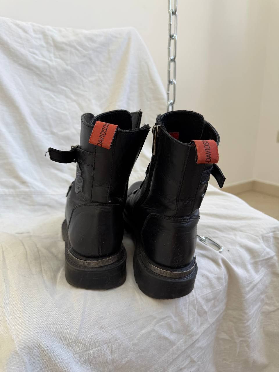 Harley Davidson Vintage 90s Harley-Davidson Ankle-Zip Leather Boots Y2K Size US 6 / EU 39 - 11 Thumbnail