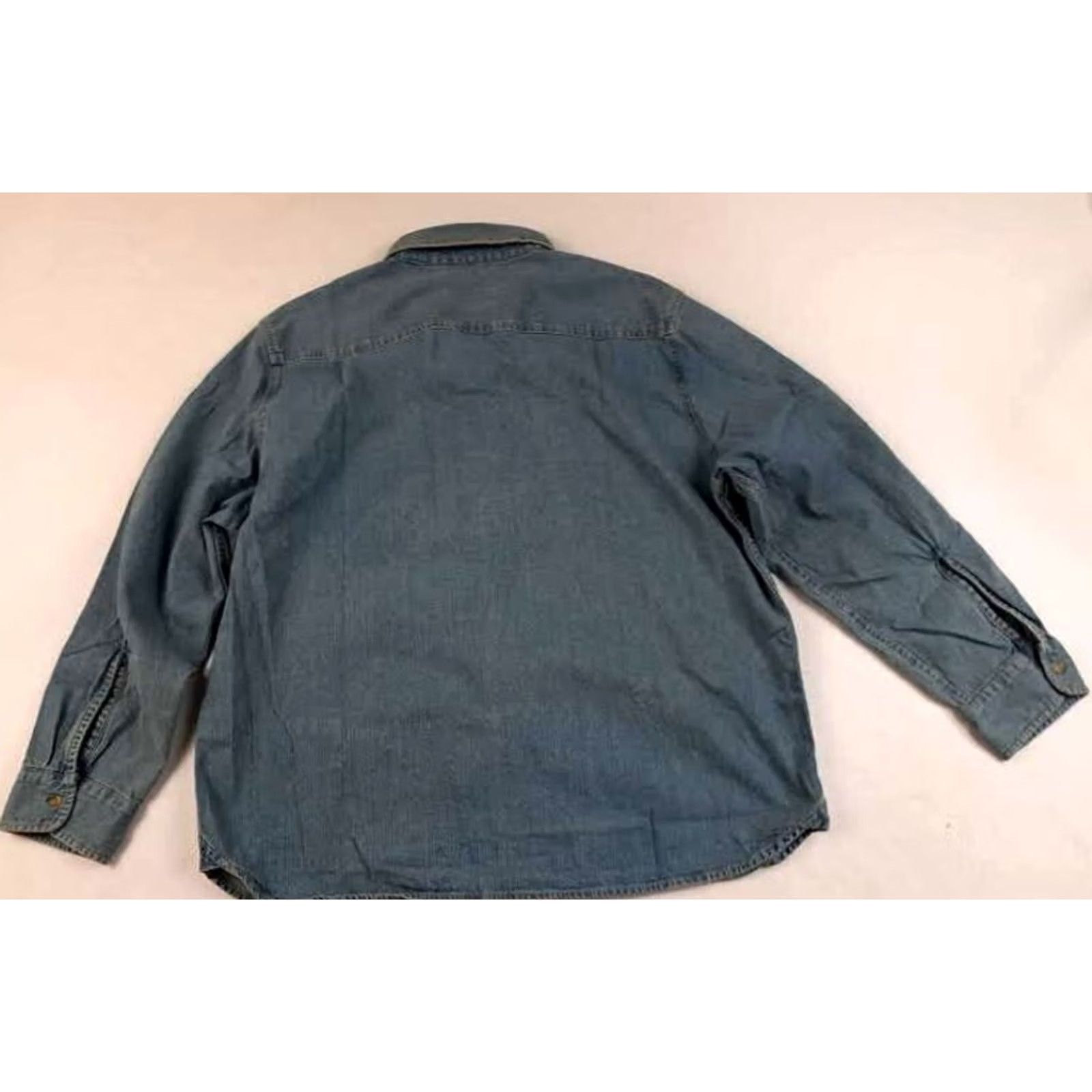 Levi's VINTAGE Levi's Blue Denim Full Button Shirt 2XL Men EUC Horse Double Size US XXL / EU 58 / 5 - 5 Thumbnail