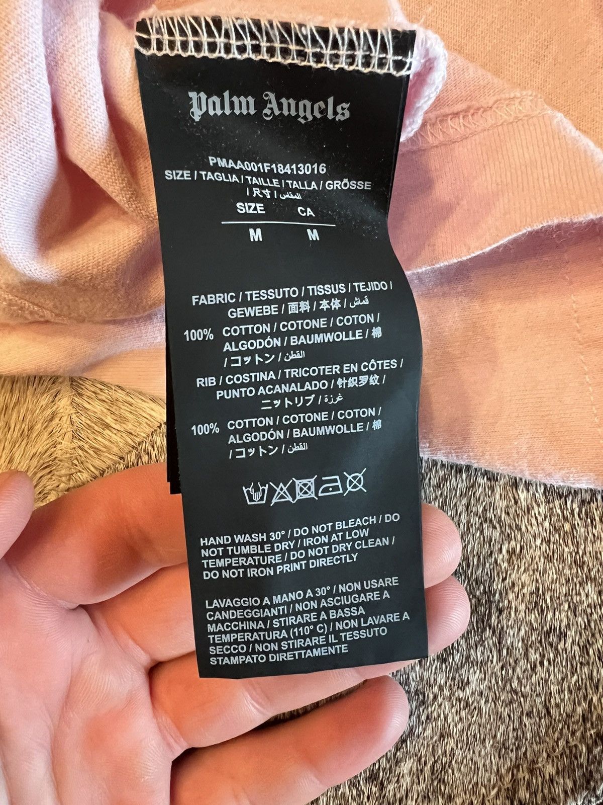 Palm Angels Palm Angels Pink Palm Logo Tee Size US M / EU 48-50 / 2 - 4 Thumbnail