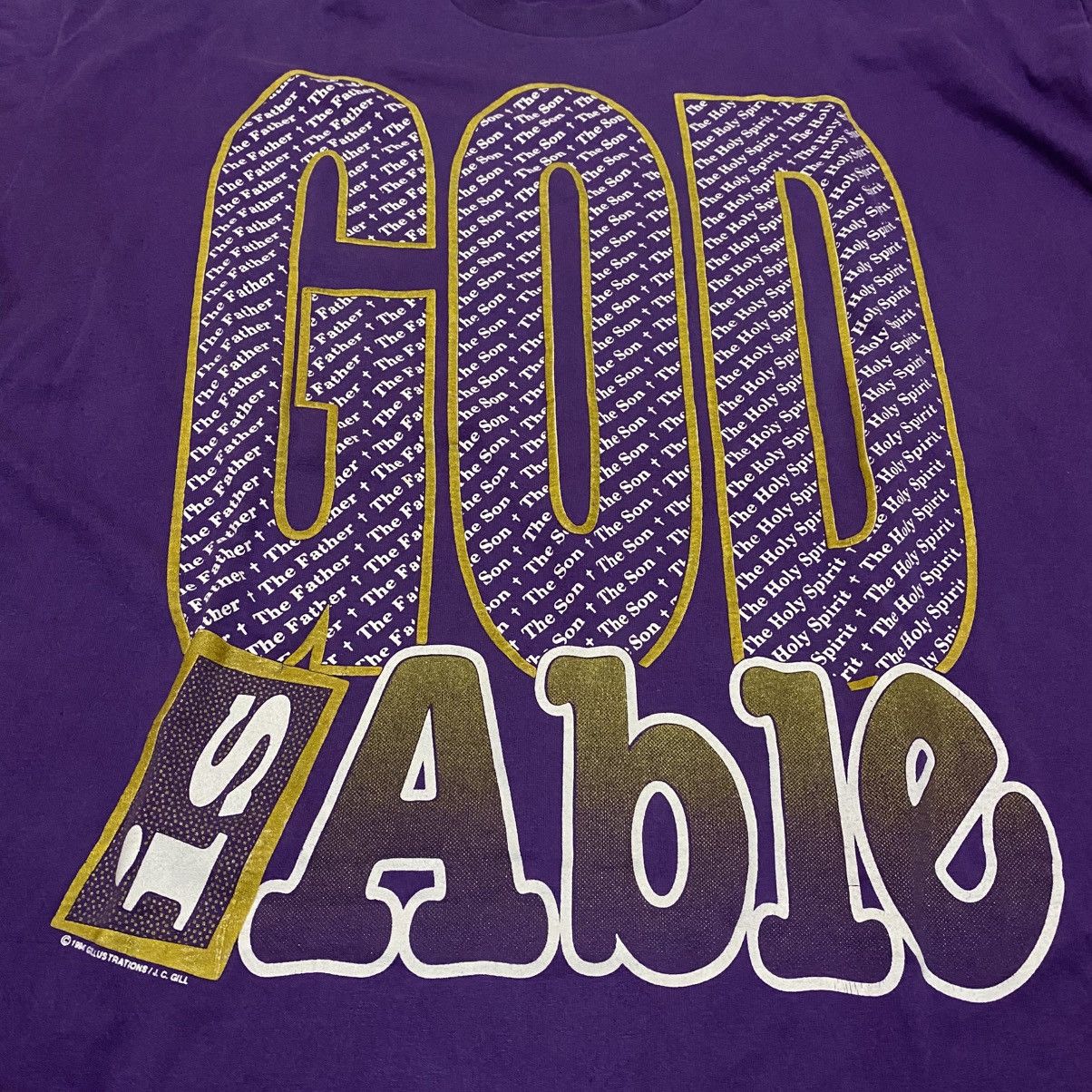 Fruit Of The Loom Vintage God is able shirt rare jesus tee Size US XXL / EU 58 / 5 - 3 Thumbnail