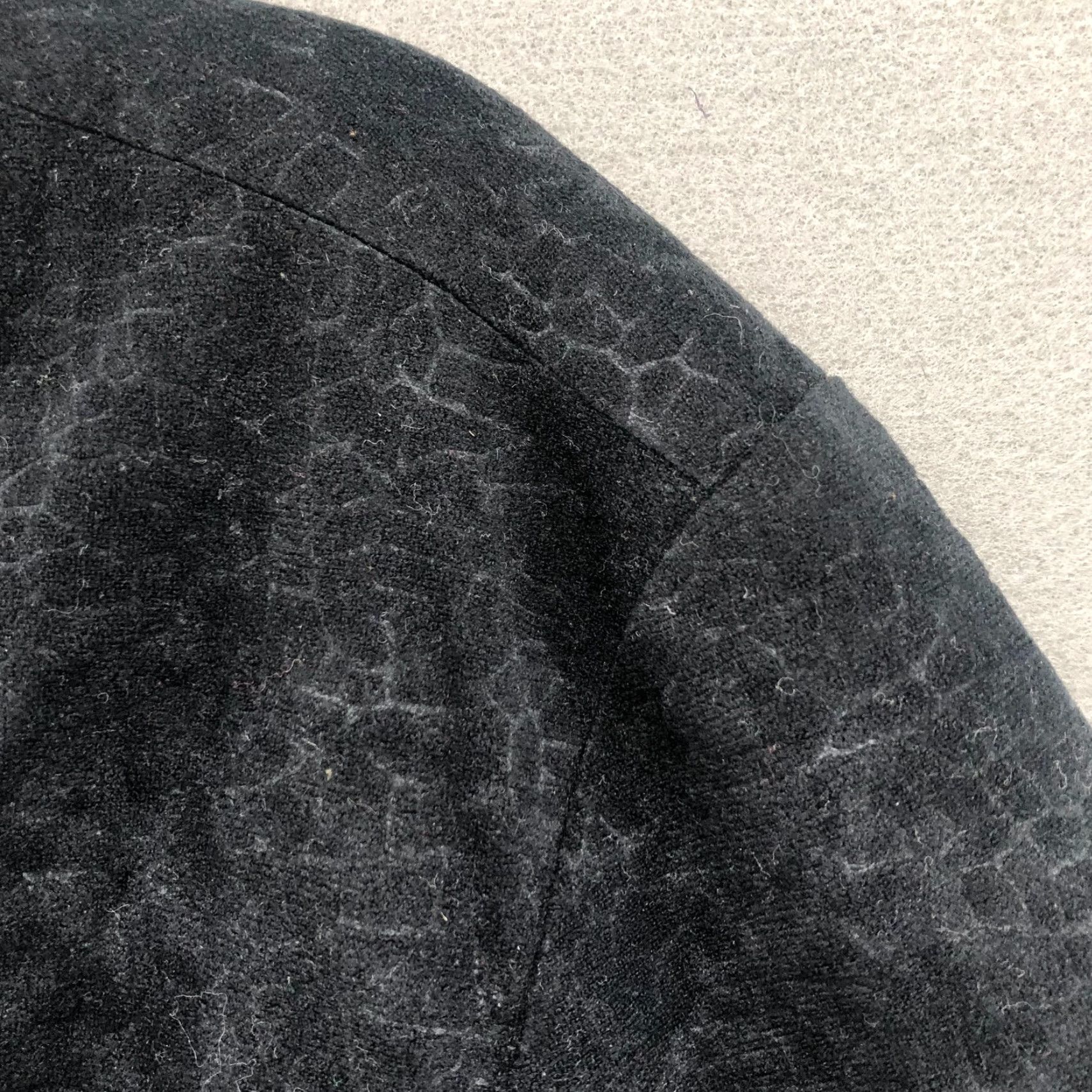 Velvet VTG Black Velvet Jacket Womens L/XL Jacquard Leopard Print Zip V-Neck Formal Size XL / US 12-14 / IT 48-50 - 5 Thumbnail