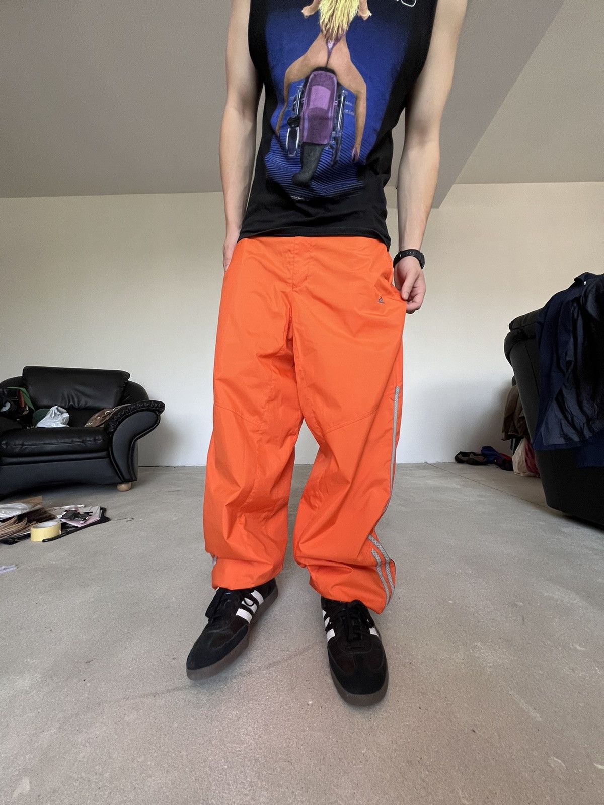 Adidas Vintage Adidas Orange Sweatpants Size US 32 / EU 48 - 14 Thumbnail