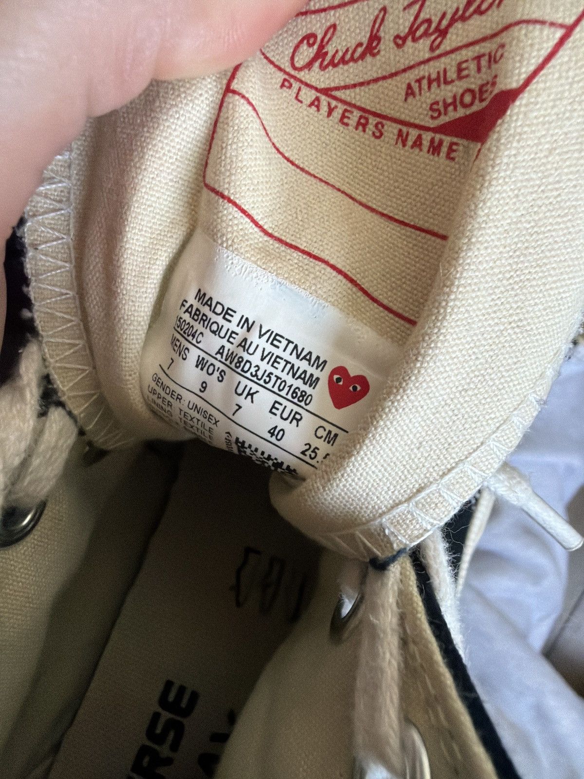Converse Comme des Garçons PLAY x Converse collaboration Size US 9 / IT 39 - 6 Thumbnail