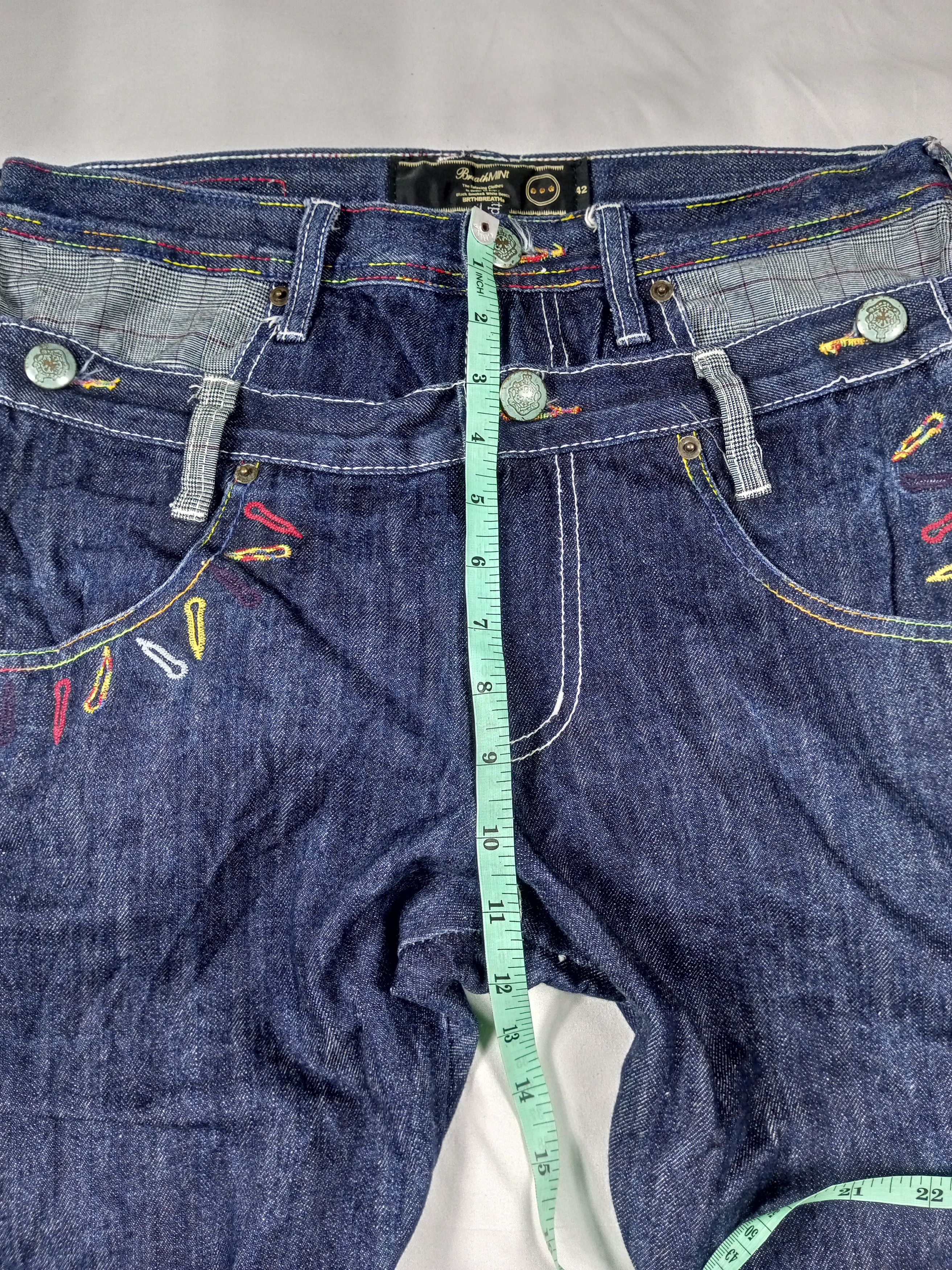 Japanese Brand BreathMINT Double Waist Japan Raw Denim Y2K Size US 32 / EU 48 - 11 Thumbnail