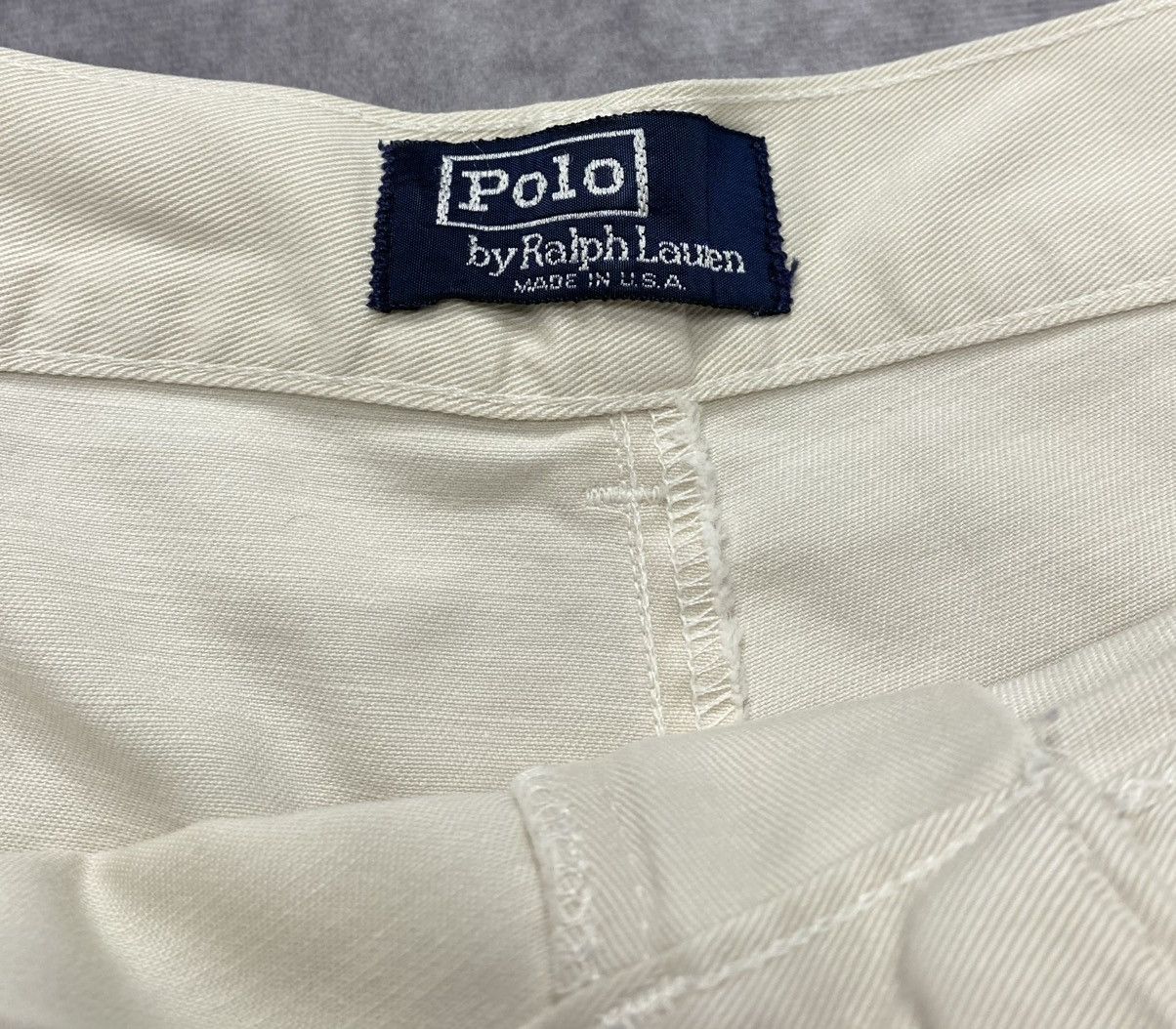 Polo Ralph Lauren 90’s Vintage Polo Ralph Lauren Cream Chino Shorts Size US 42 / EU 58 - 3 Thumbnail