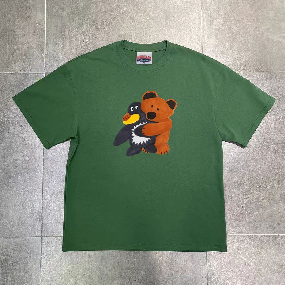Vintage Green washed retro bear print t-shirt Size US M / EU 48-50 / 2 - 1 Thumbnail