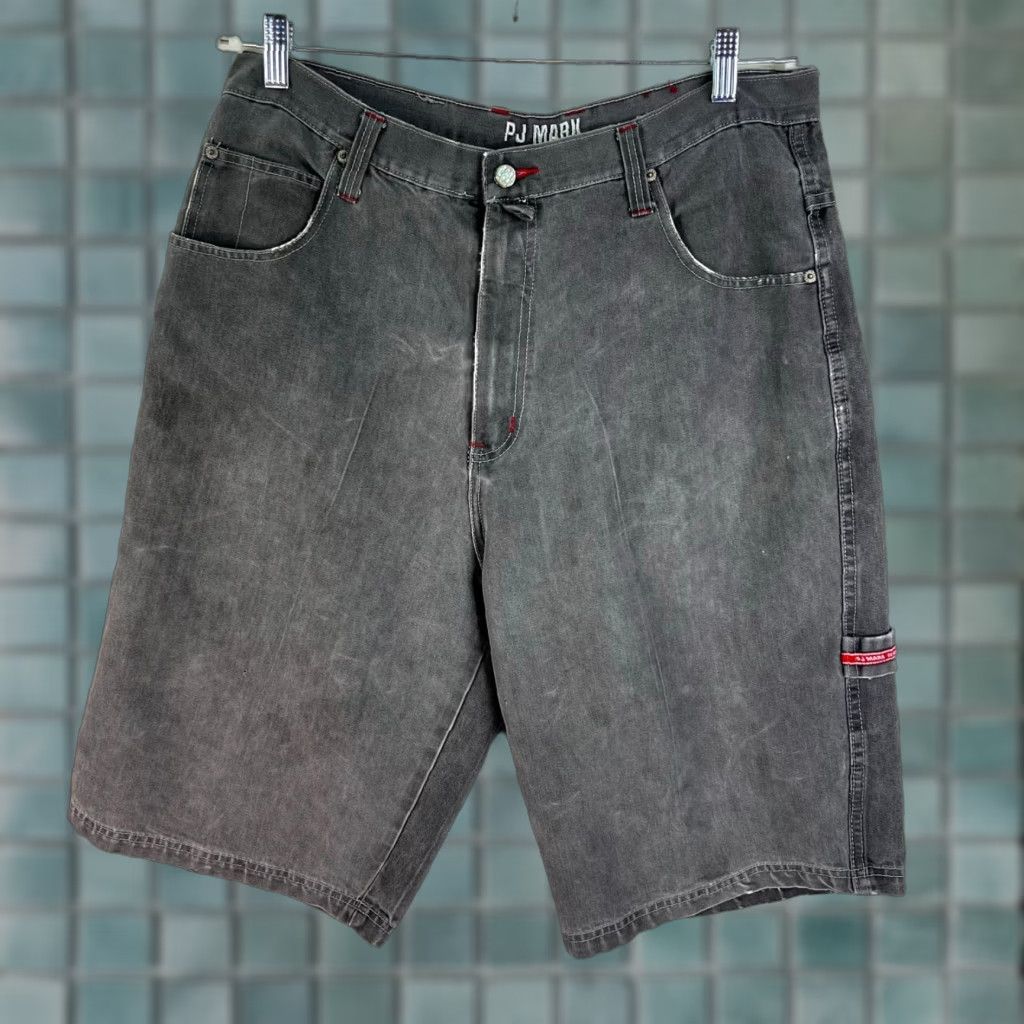 Denime PJ Mark Cargo Shorts Mens Size 38 Black Denim Pockets High Rise American Size US 38 / EU 54 - 1 Thumbnail