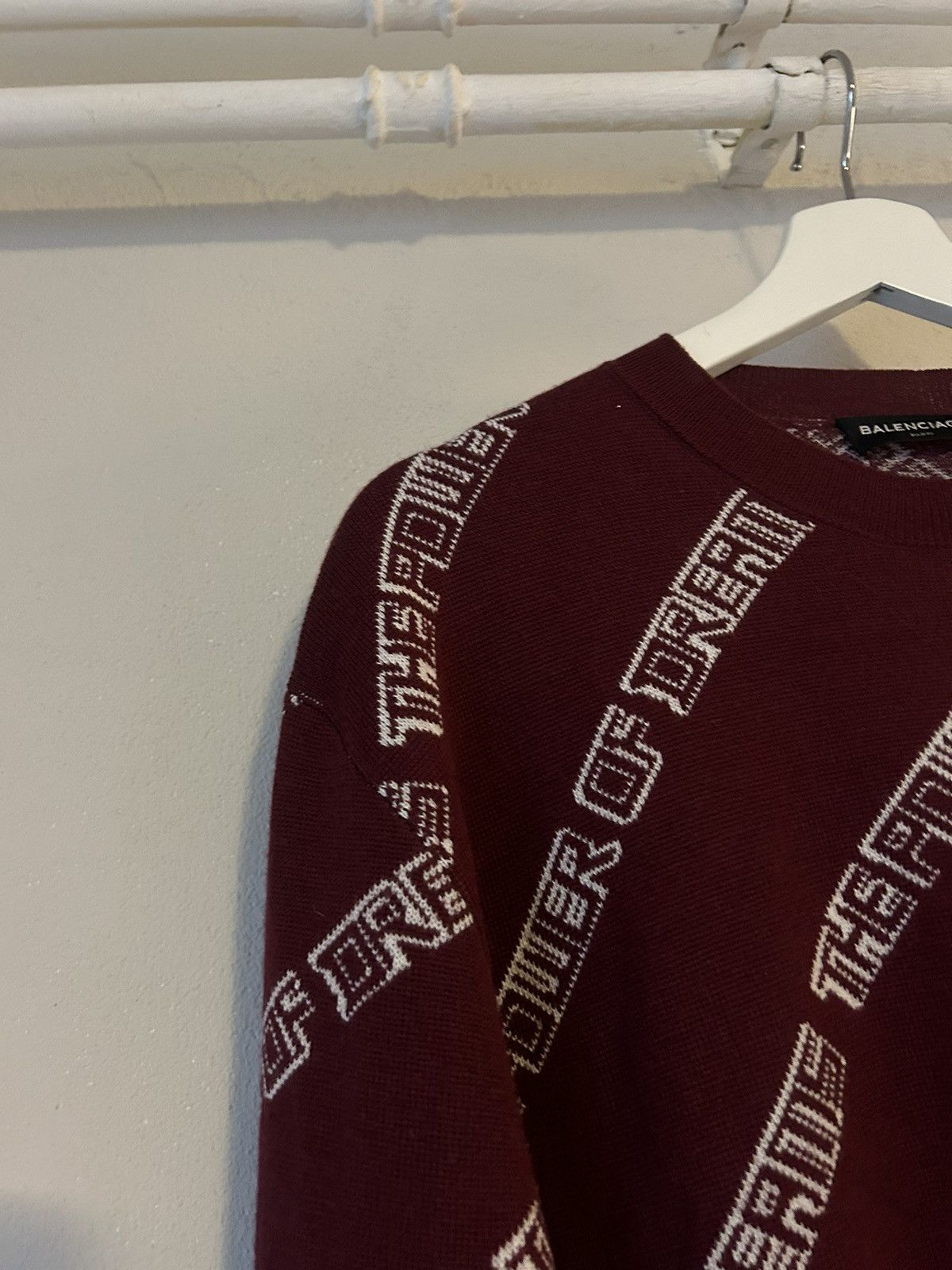 Balenciaga Balenciaga Oversized Wool “The Power of Dreams” Sweater Size US XL / EU 56 / 4 - 2 Thumbnail