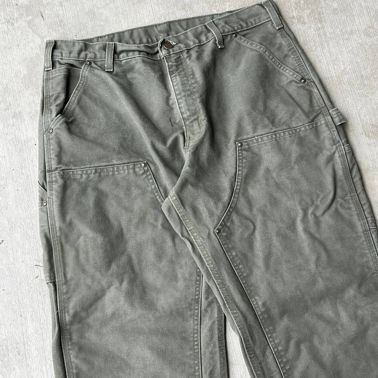 Carhartt × Vintage Carhartt green double knee work wear carpenter pants Size US 34 / EU 50 - 3 Thumbnail