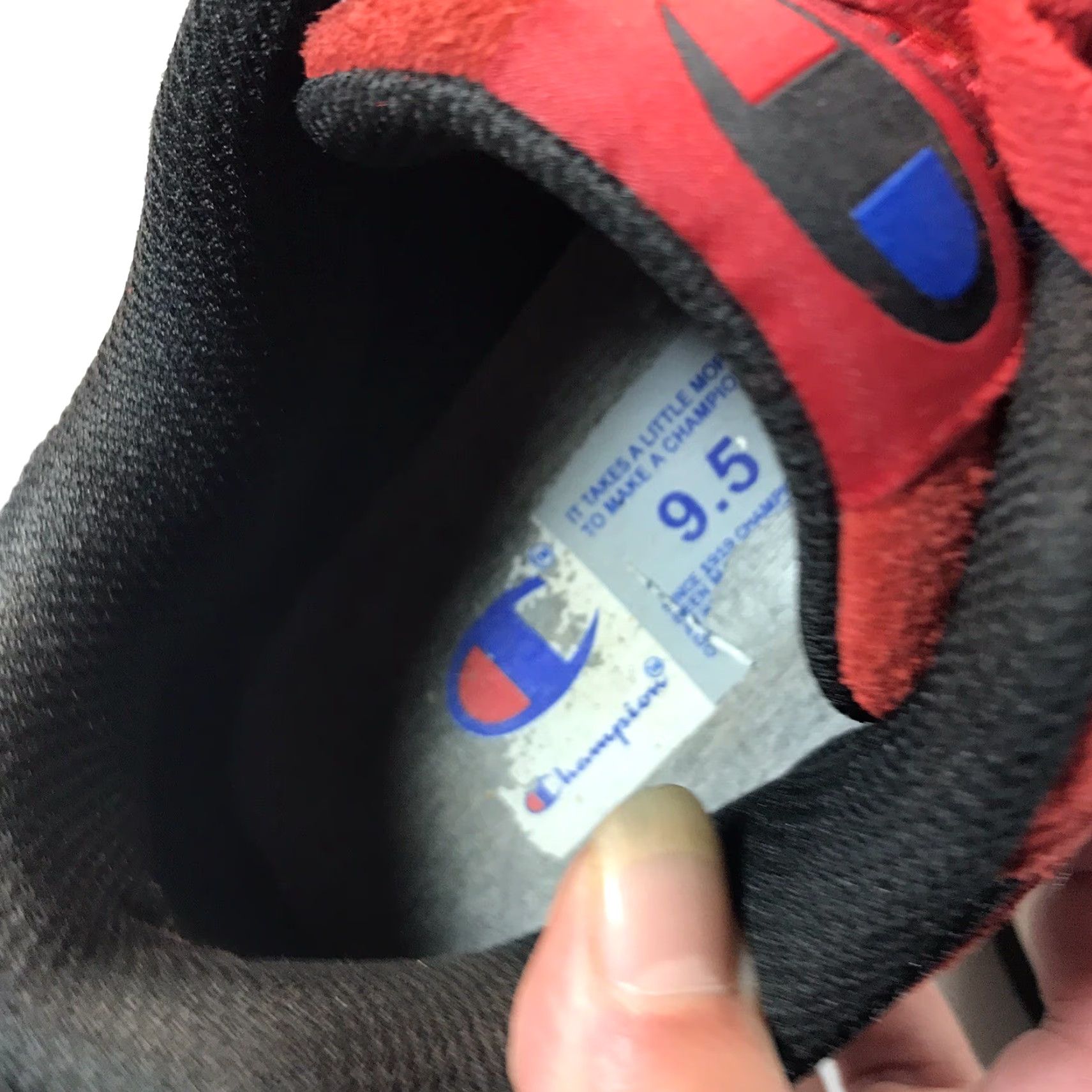 Champion Champion Men's Sneakers Size 9.5 Athletic Red Black Suede Textile Low Top Casual Activewear Size US 9.5 / EU 42-43 - 5 Thumbnail