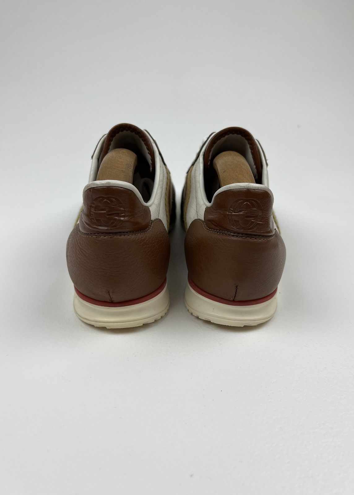 Gucci GUCCI Sneakers Low Top Shoes GG Monogram Web Stripe White Size US 7.5 / EU 40-41 - 7 Thumbnail