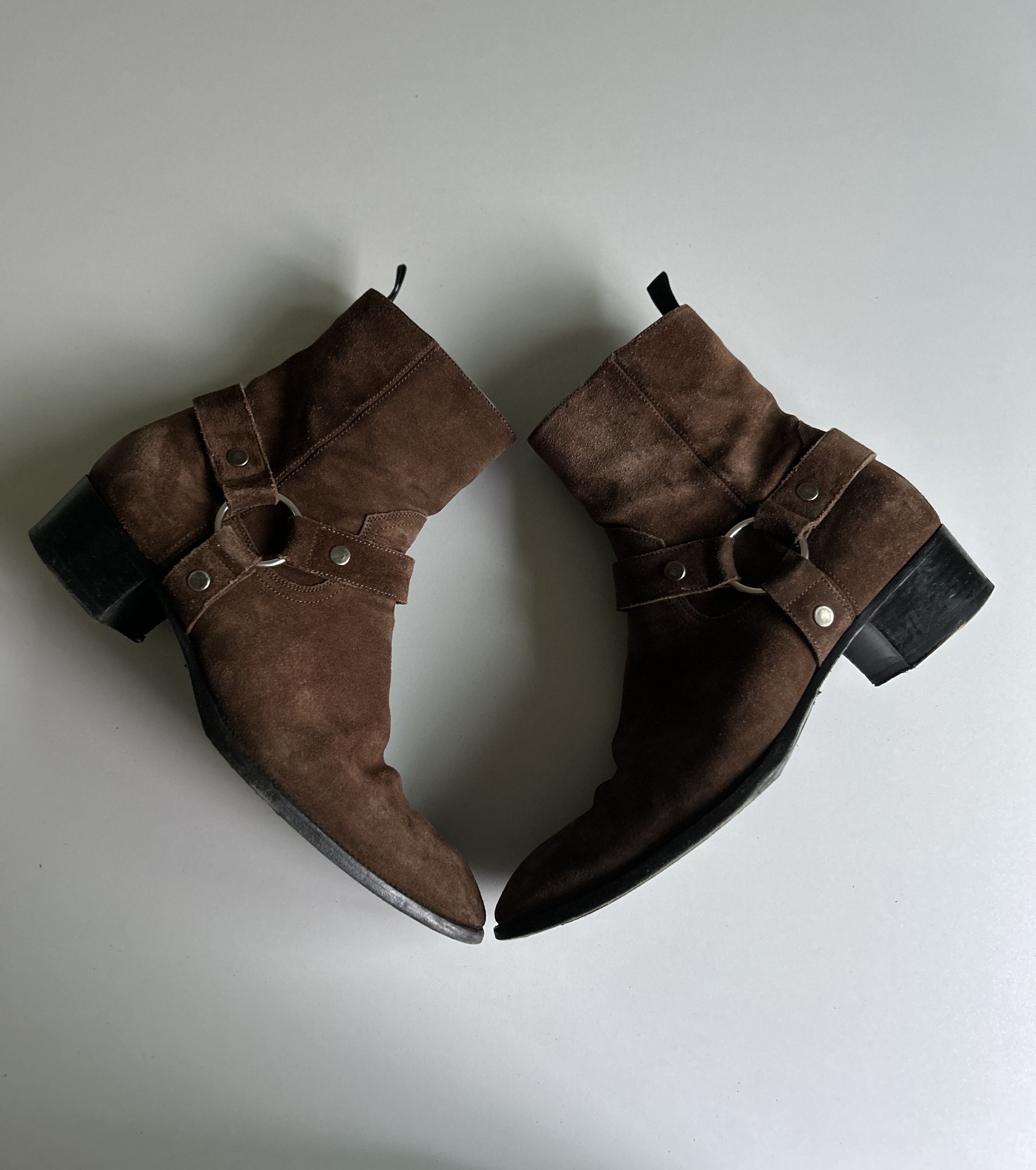 Saint Laurent Paris *SOLD* Saint Laurent Wyatt Harness 40 in Dark Brown Suede Size US 11 / EU 44 - 4 Thumbnail