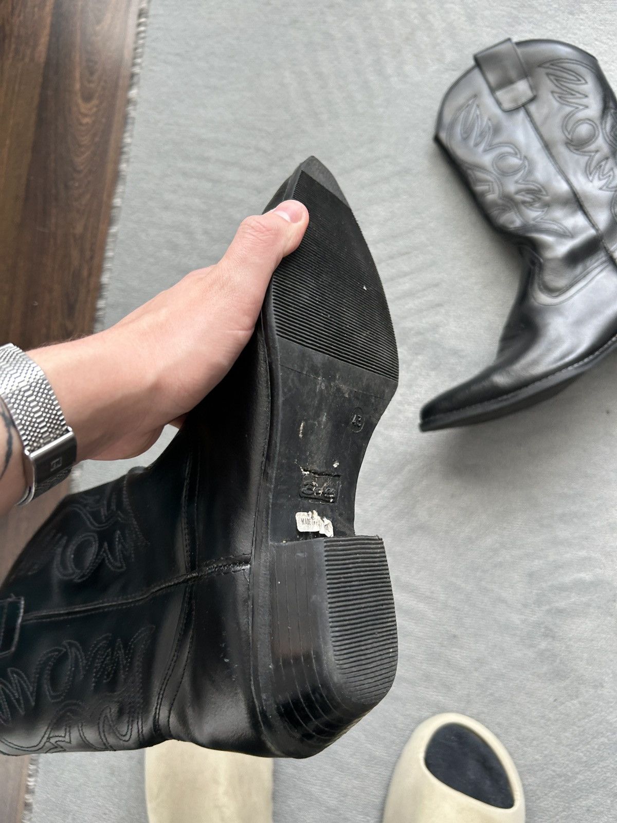 Japanese Brand × Vintage Vintage 90s rare cowboy leather boots Size US 10 / EU 43 - 7 Thumbnail