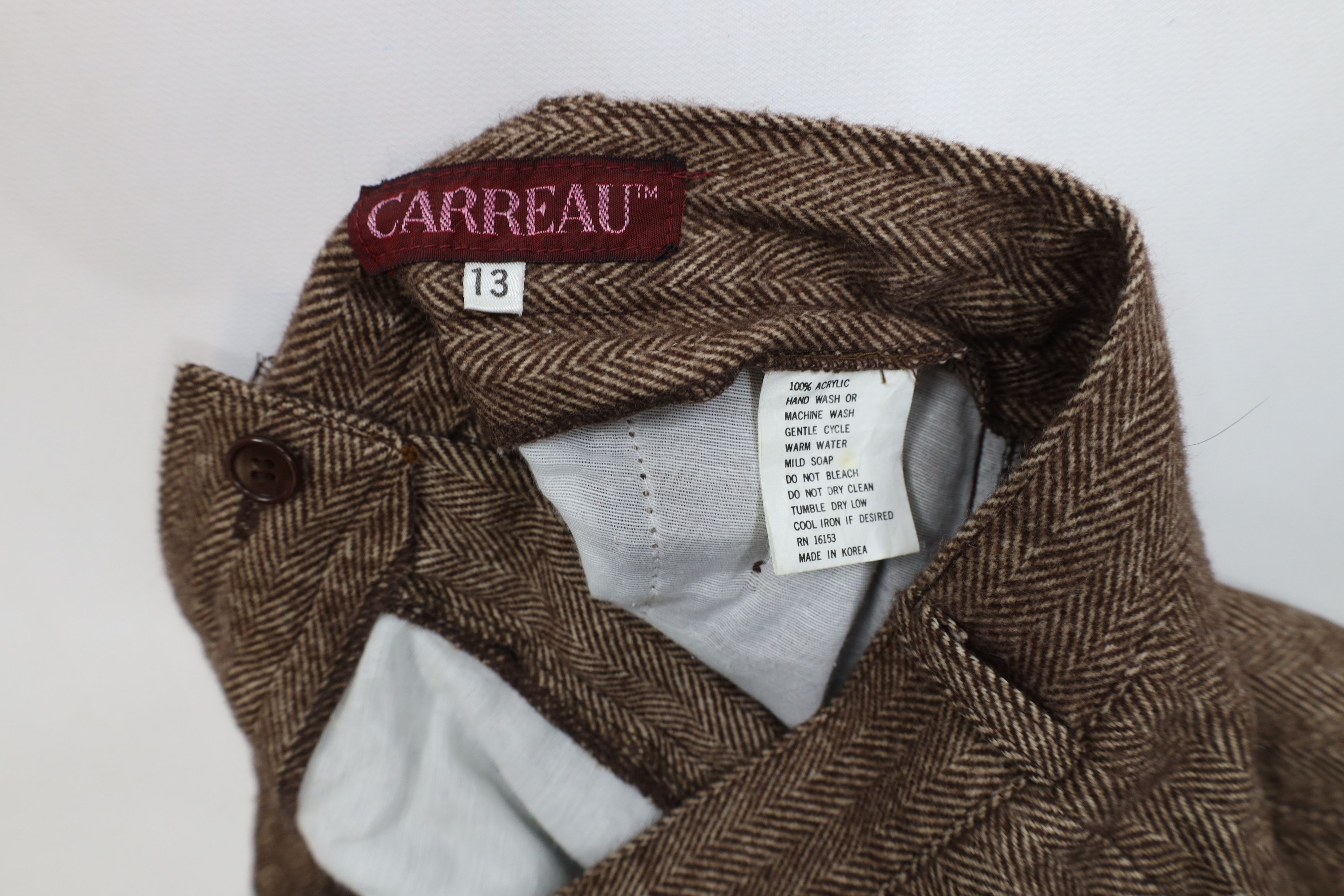 Vintage Vintage 90s Streetwear Herringbone Flared Wide Leg Pants Size 34" / US 12 / IT 48 - 7 Thumbnail