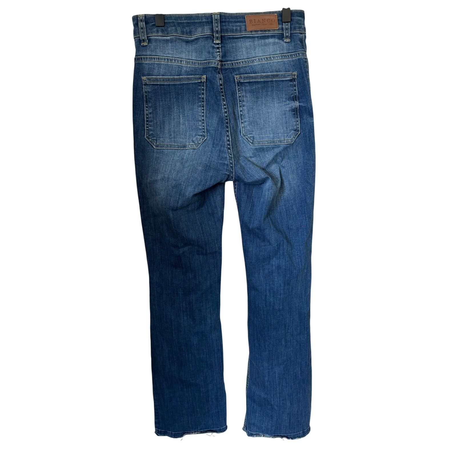 Other Bianco Lian Bootcut Jeans Womens 27 Raw Hem Mid Rise Denim Size 27" / US 4 / IT 40 - 2 Thumbnail