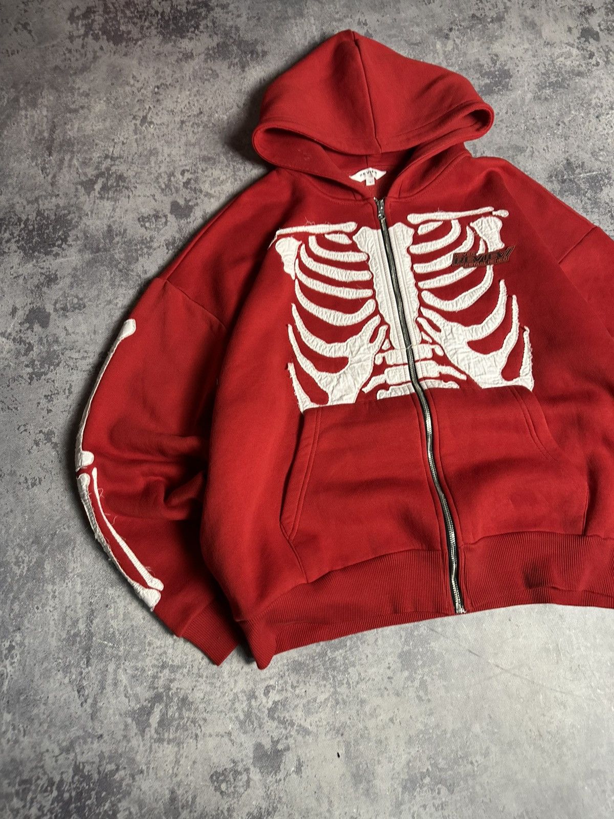 If Six Was Nine Vintage Skeleton Zip Hoodie All Over Print Faded Japanese Size US L / EU 52-54 / 3 - 2 Thumbnail