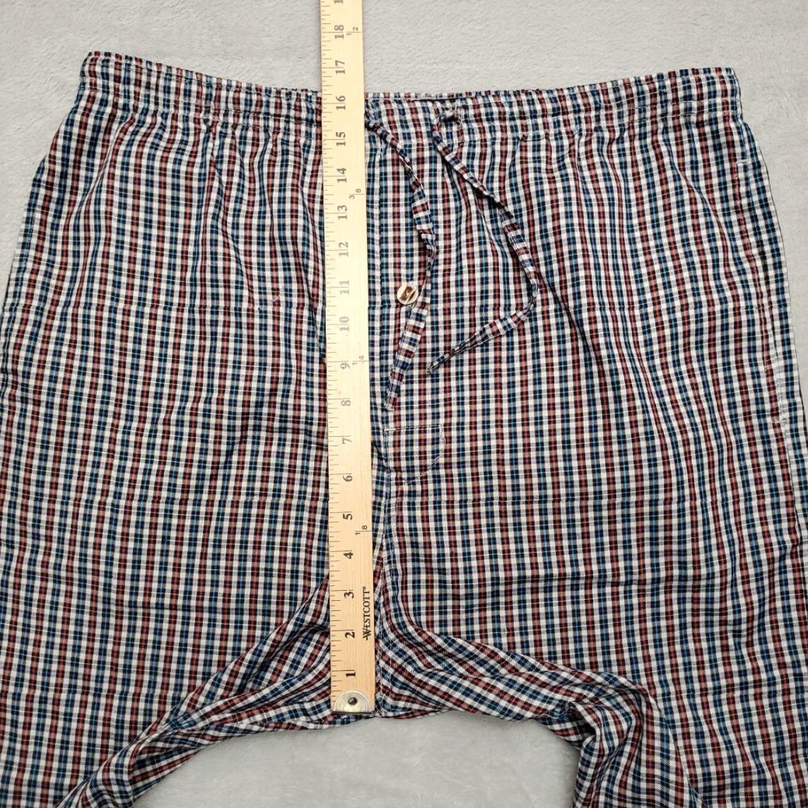 Vintage Fox Fire VTG Pant Women Medium Blue Red White Plaid Wide Leg Cropped Draw String Size 32" / US 10 / IT 46 - 6 Thumbnail