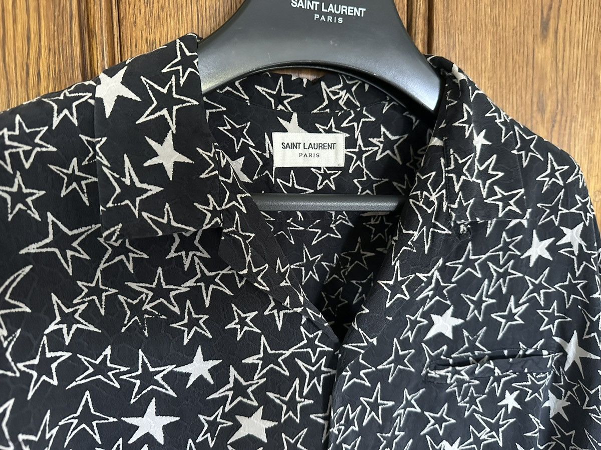 Saint Laurent Paris SS20 Saint Laurent star silk camp shirt Hawaiian 42 short Size US L / EU 52-54 / 3 - 12 Thumbnail