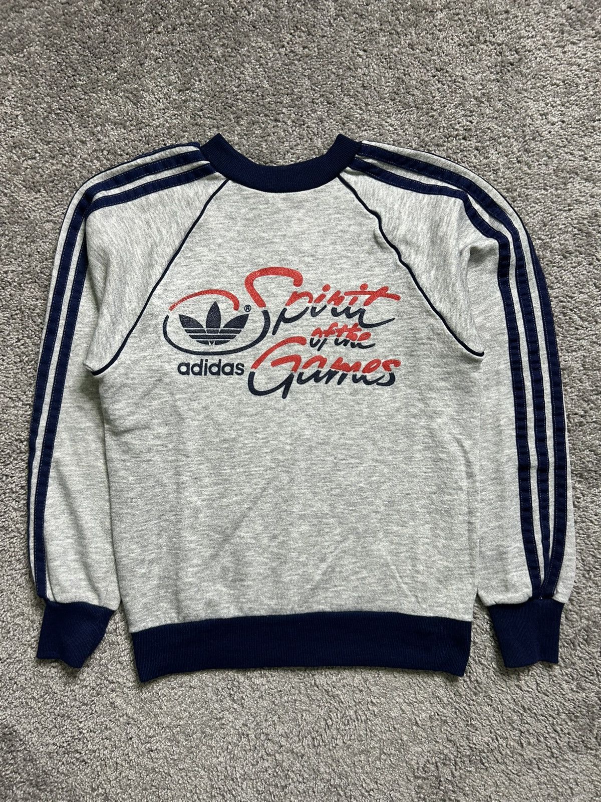 Adidas Vintage 80s Adidas Spirit of the Games Crewneck USA Size US S / EU 44-46 / 1 - 1 Thumbnail