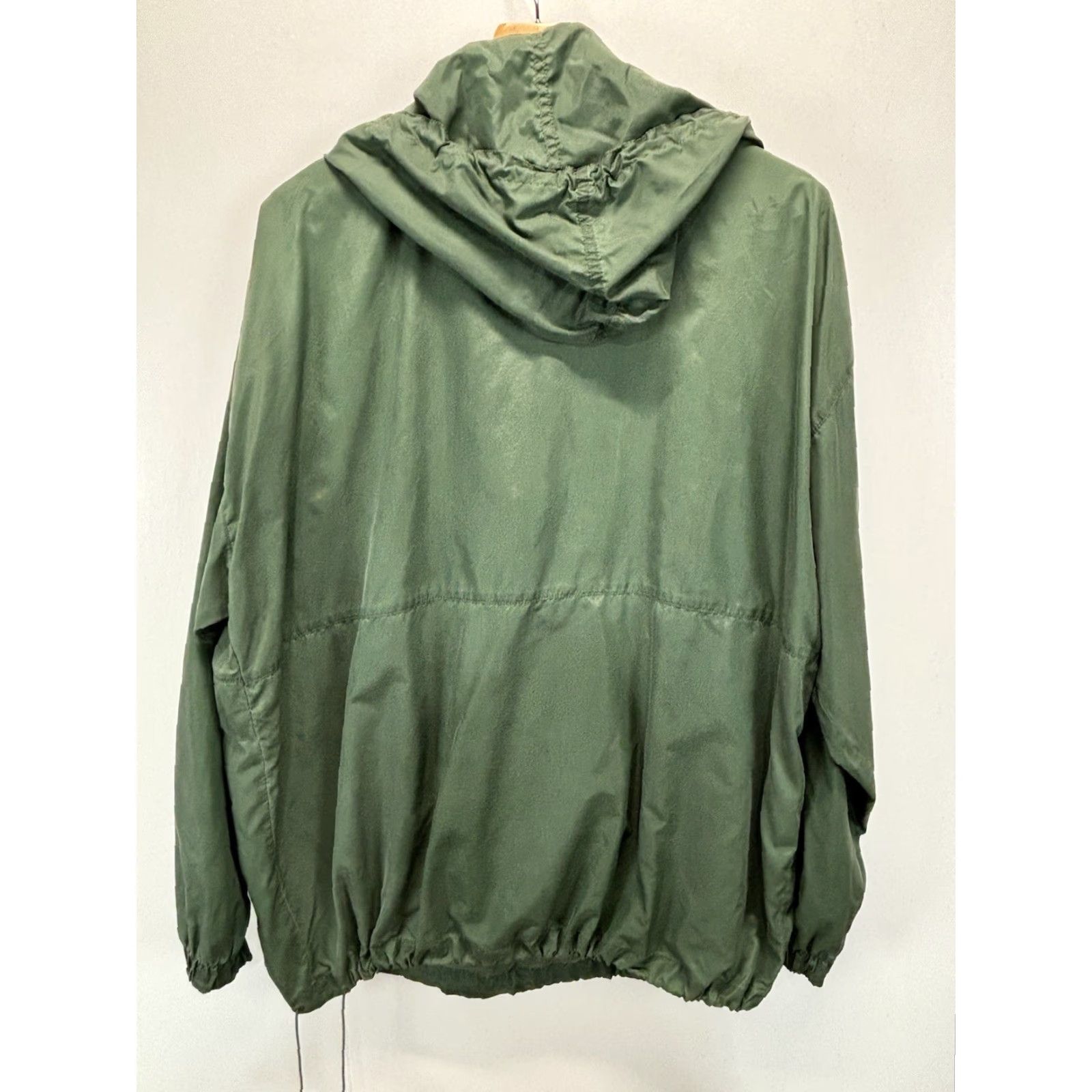 J.Crew VINTAGE J.CREW OARSMAN WINDBREAKER JACKET Large Green Nylon Hood 90s Mens Size US L / EU 52-54 / 3 - 3 Thumbnail