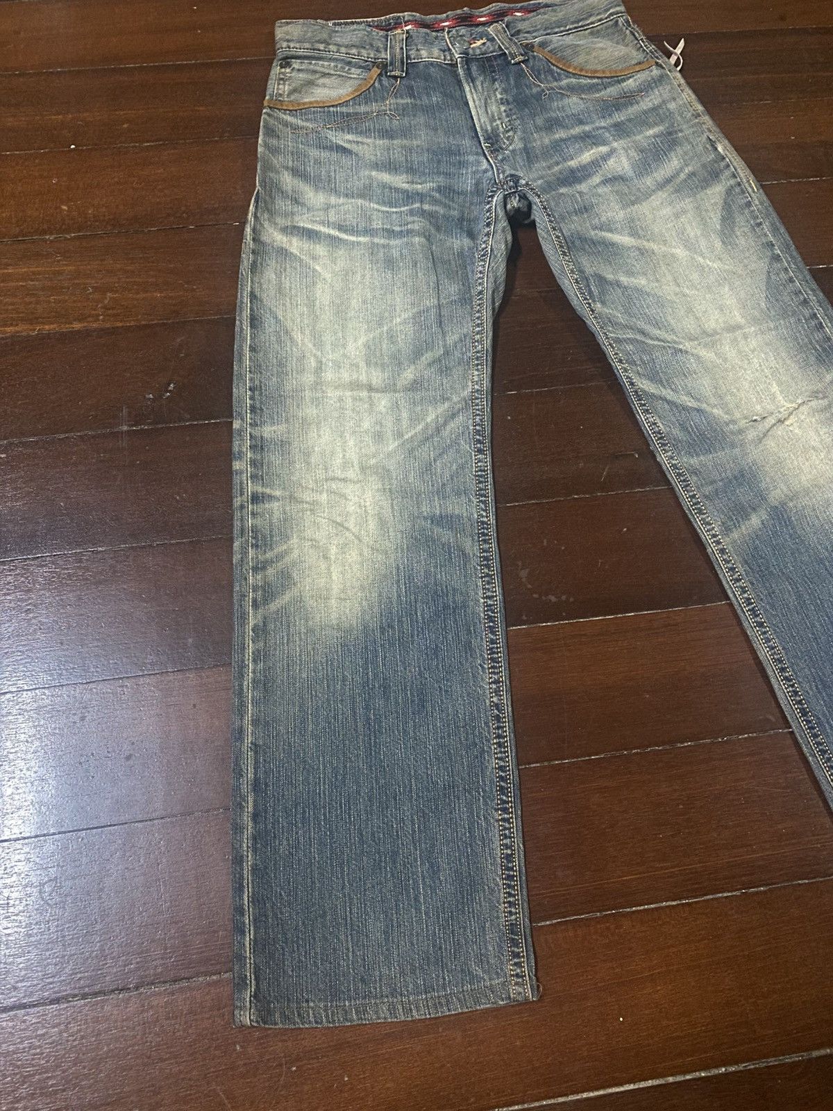 Edwin Edwin exclusive vintage mud wash flare rusty distressed Size US 33 - 3 Thumbnail