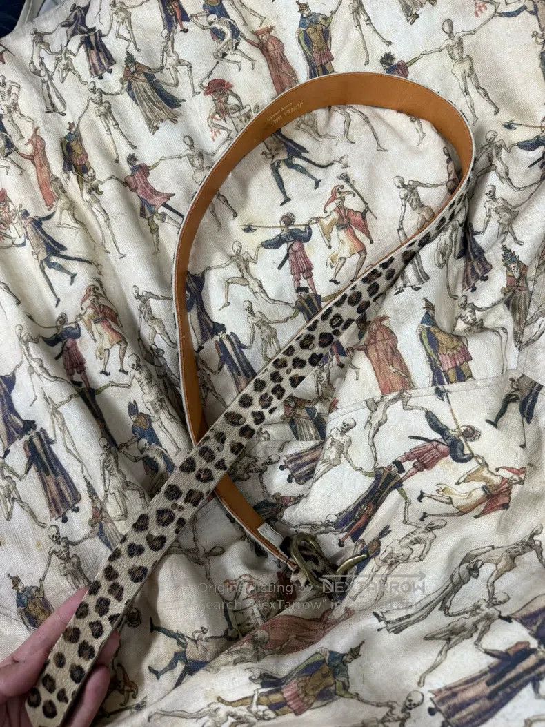 Junya Watanabe Junya Watanabe size 75-95 Leopard Print Horsehair Belt Size ONE SIZE - 5 Thumbnail