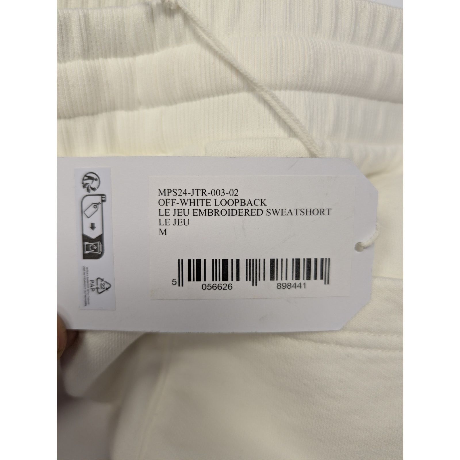 Casablanca o1rshd1 CC20 Le Jeu Embroidered Sweatshort in Off-White Size US 32 / EU 48 - 19 Thumbnail