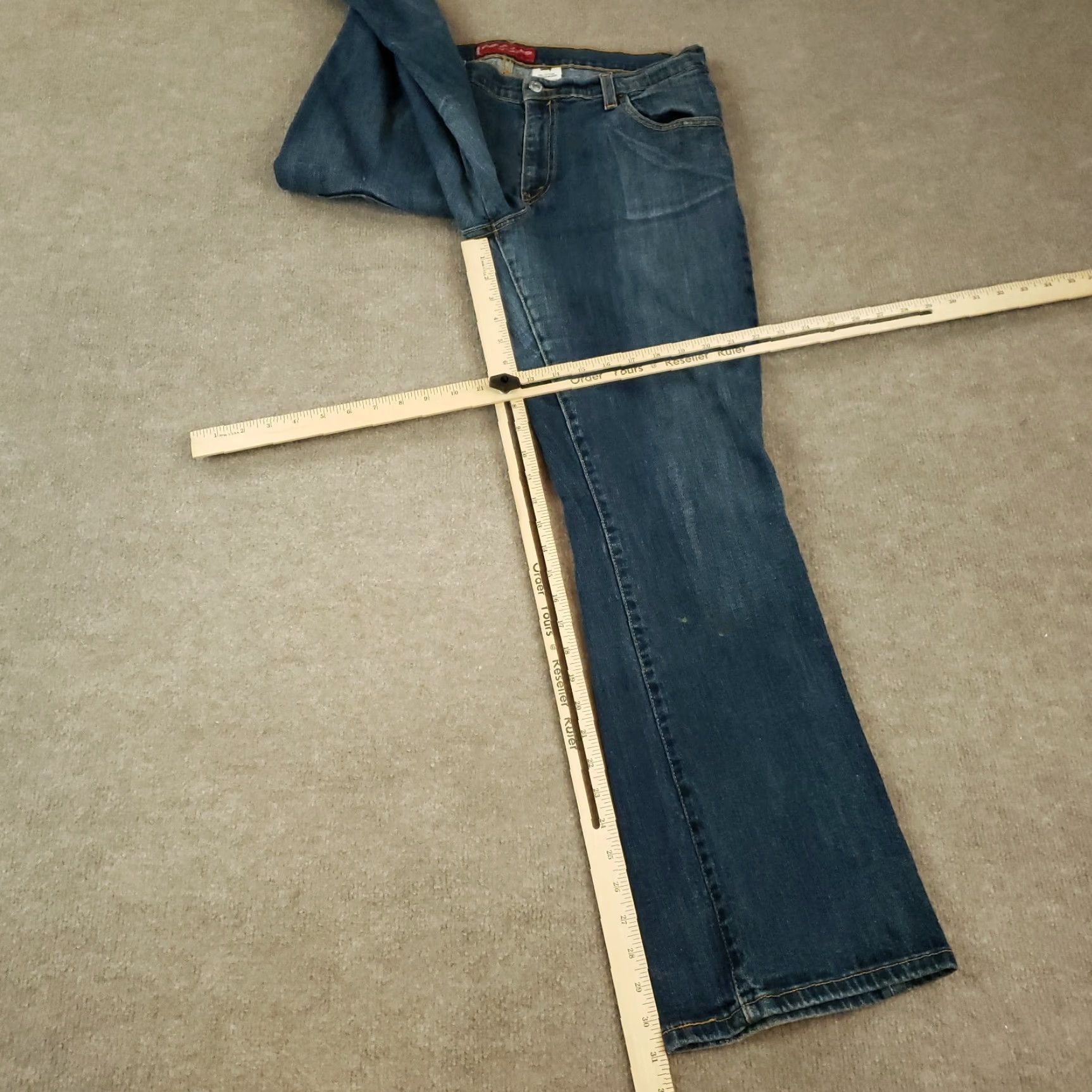 Levi's Levis 515 Jeans Womens Size 14 Mis 34x31 Blue Denim Nouveau Boot Cut Stretch Size 24" / US 00 / IT 34 - 2 Thumbnail
