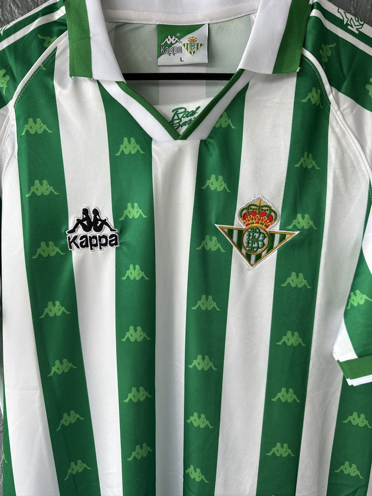 Kappa Real Betis Joaquin #27 Retro Soccer Jersey Home Green 95/97 Size US XL / EU 56 / 4 - 8 Thumbnail