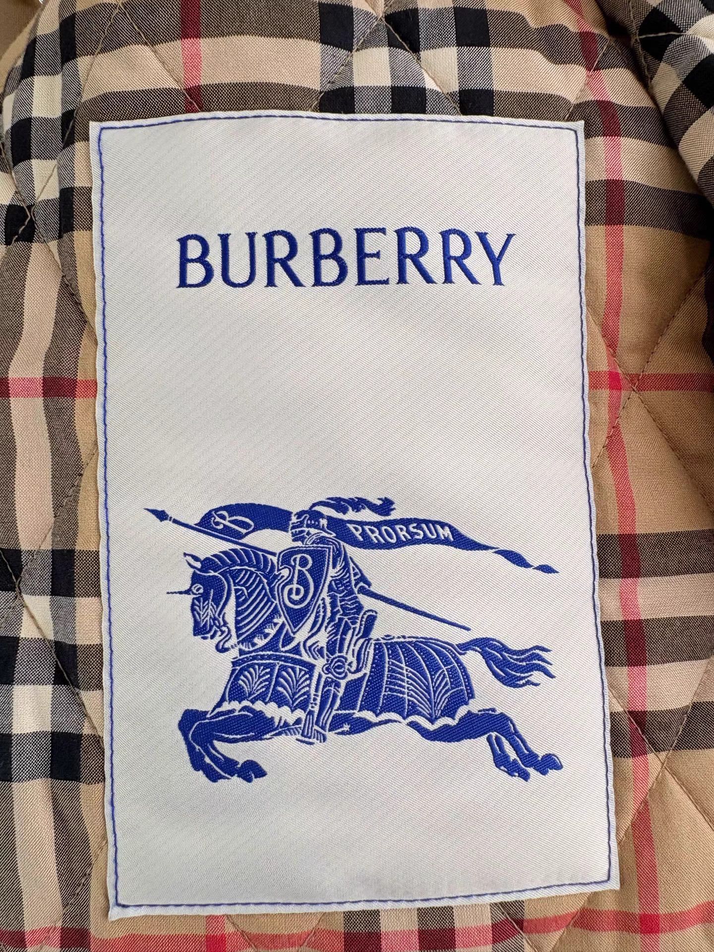 Burberry BURBERRY New Check Lined Corduroy Lapel Padded Jacket Size US M / EU 48-50 / 2 - 4 Thumbnail