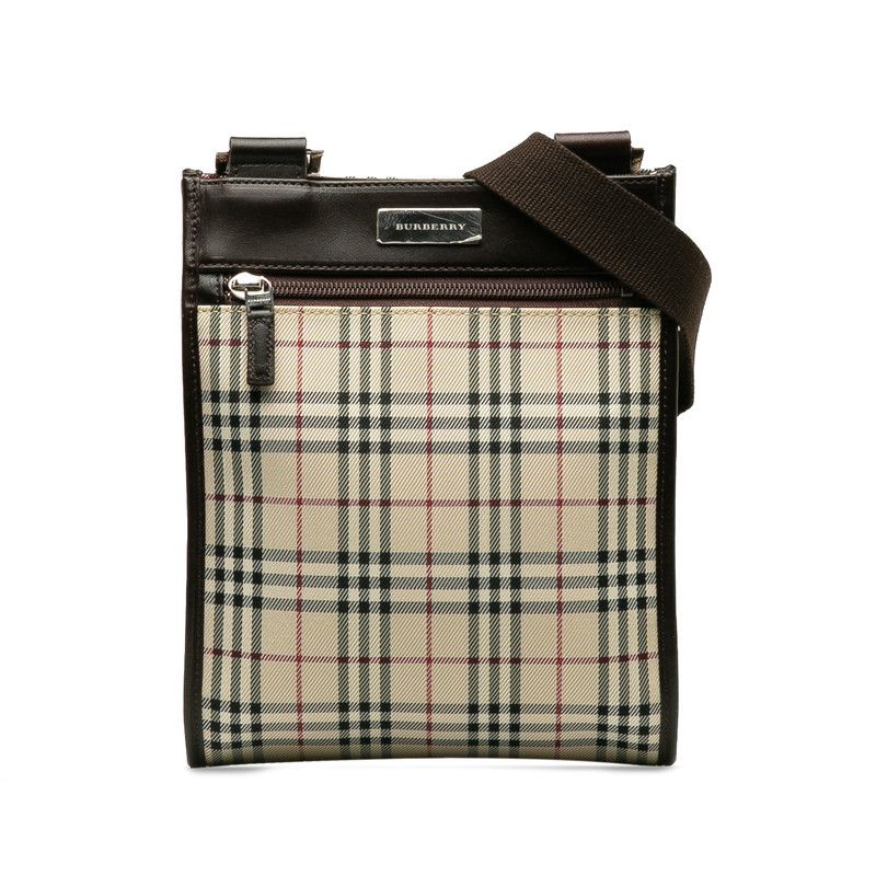 Burberry Burberry Burberry Nova Check Canvas Leather Shoulder Bag Canvas Crossbody Bag in Very Good Condition Size ONE SIZE - 1 Thumbnail