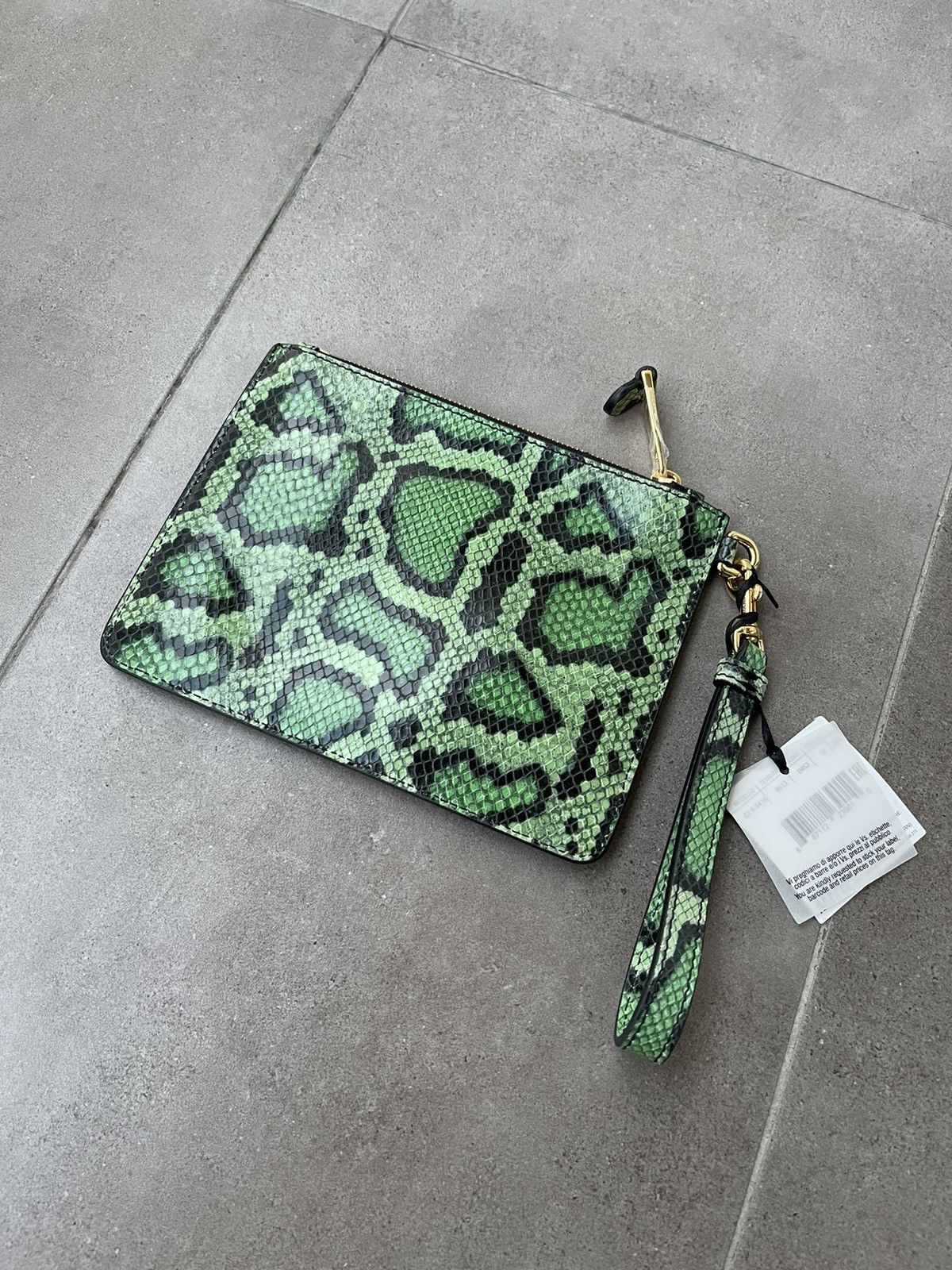 Moschino !DS! SS23 Moschino Snake Skin Pattern Leather Clutch Pouch Size ONE SIZE - 9 Thumbnail