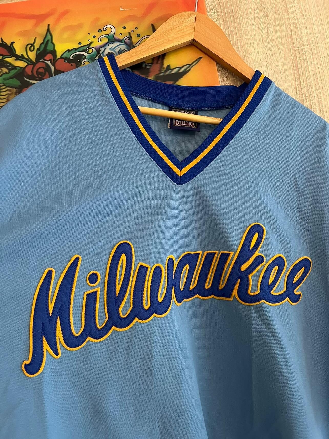 Cooperstown Collection Majestic Cooperstown Collection Milwaukee Brewer jersey Size US XXL / EU 58 / 5 - 8 Thumbnail