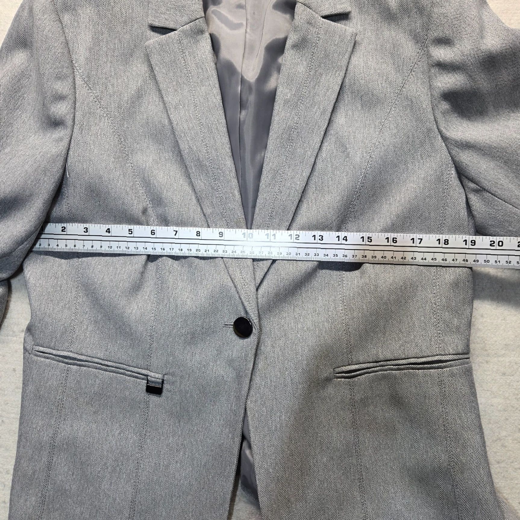 Vintage Emily Blazer Jacket Coat Gray Lining One Button Closure Adult Women's 14 Blazer Size XL / US 12-14 / IT 48-50 - 6 Thumbnail