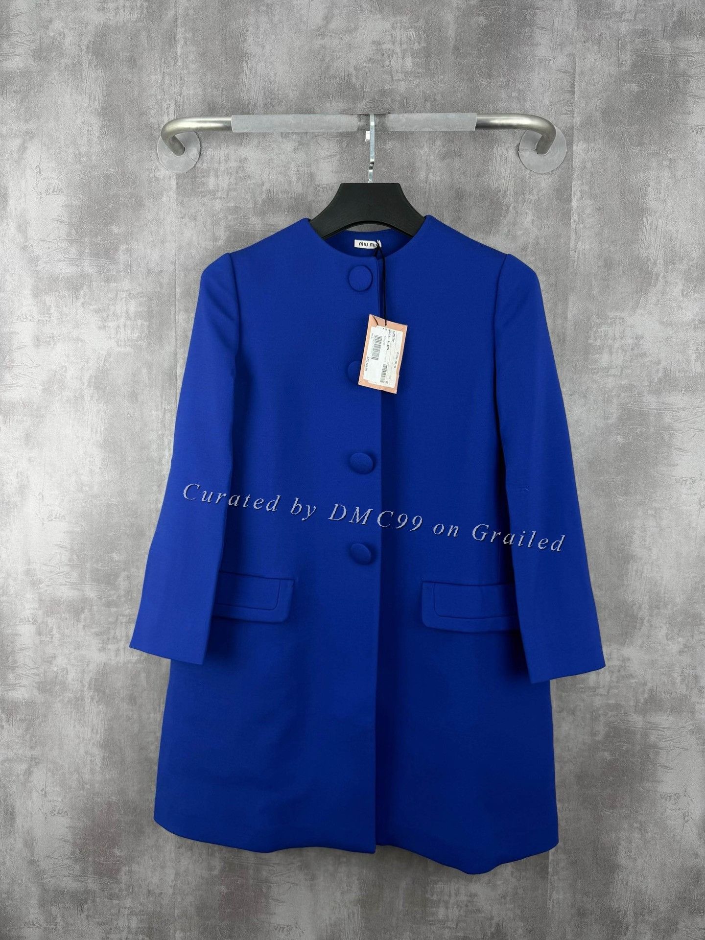 Miu Miu Miumiu Blue Wool Coat with Silk Lining Size M / US 6-8 / IT 42-44 - 1 Thumbnail
