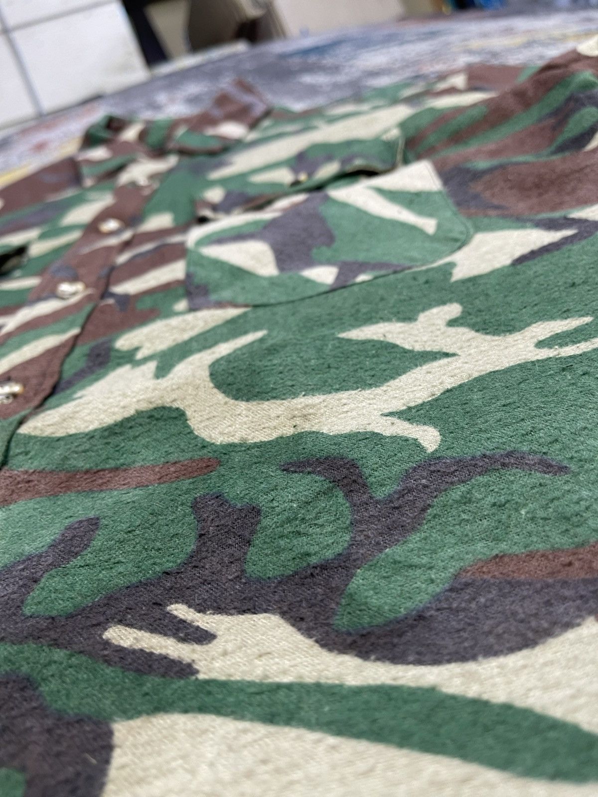Vintage Vtg 80s Mac Eye Trails Camouflage Padded Overshirt Jacket Size US M / EU 48-50 / 2 - 10 Thumbnail