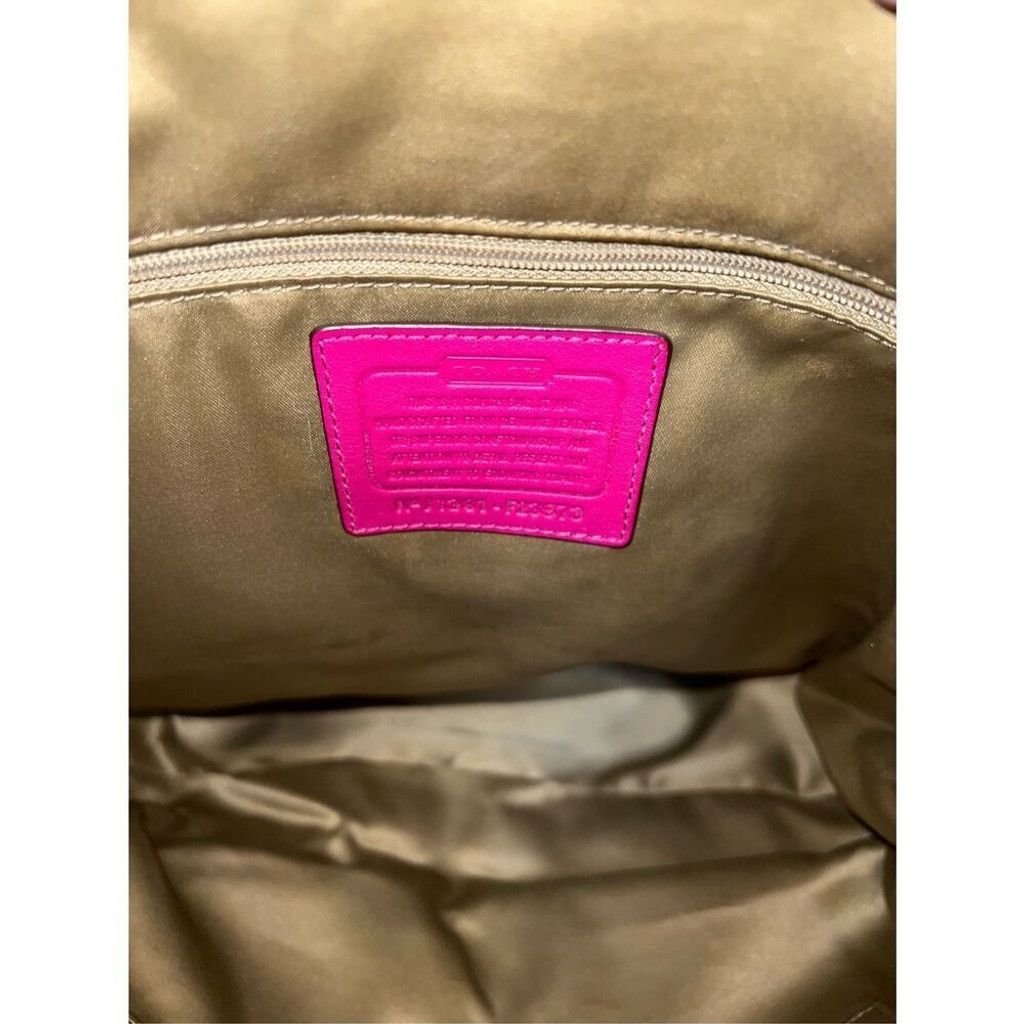 Coach VTG COACH Daisy Magenta Leather Emma Shoulder Bag F23973 Size ONE SIZE - 10 Thumbnail