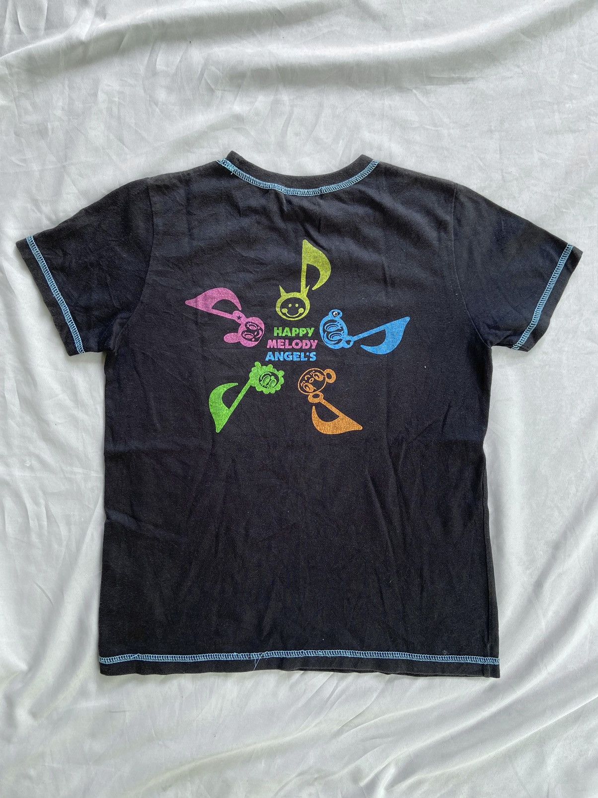 Angel Blue Y2K ANGEL BLUE HAPPY MUSIC TEE Size US XS / EU 42 / 0 - 2 Thumbnail