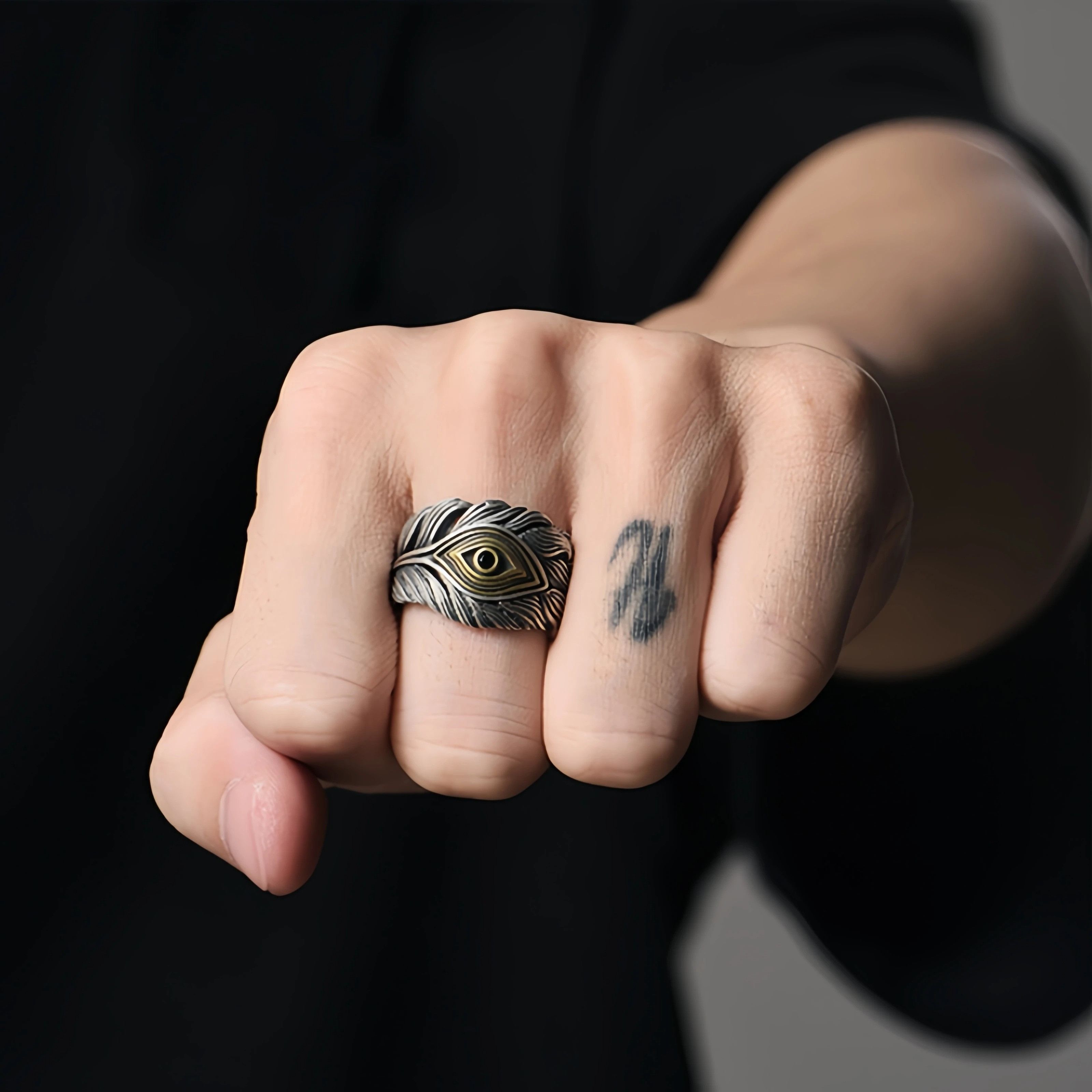 Japanese Brand Retro Feather Ring Size ONE SIZE - 1 Thumbnail