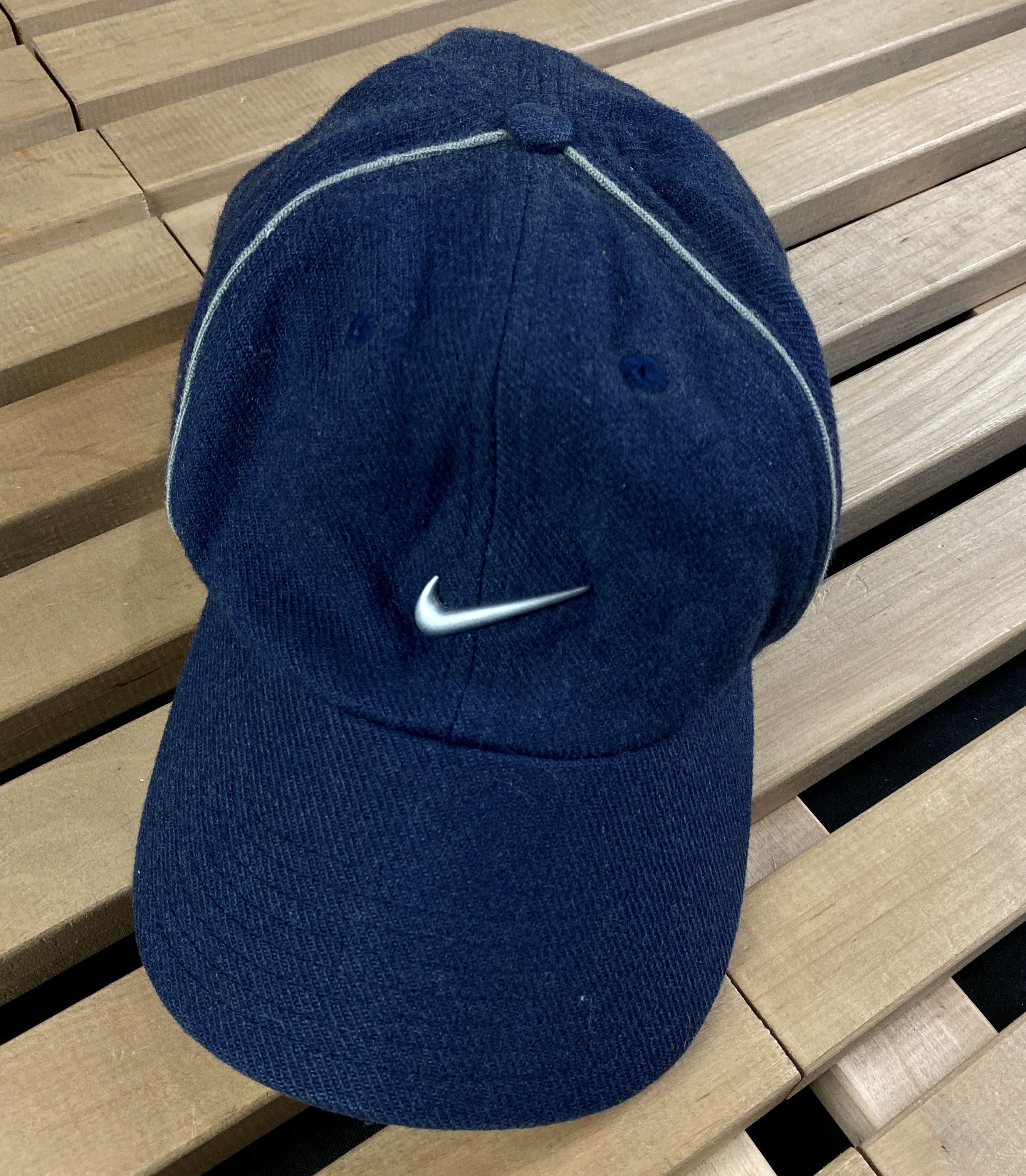 Nike × Vintage Mens Vintage Hat Cap Nike Swoosh 60% Wool 40% Acrylic Size ONE SIZE - 4 Thumbnail