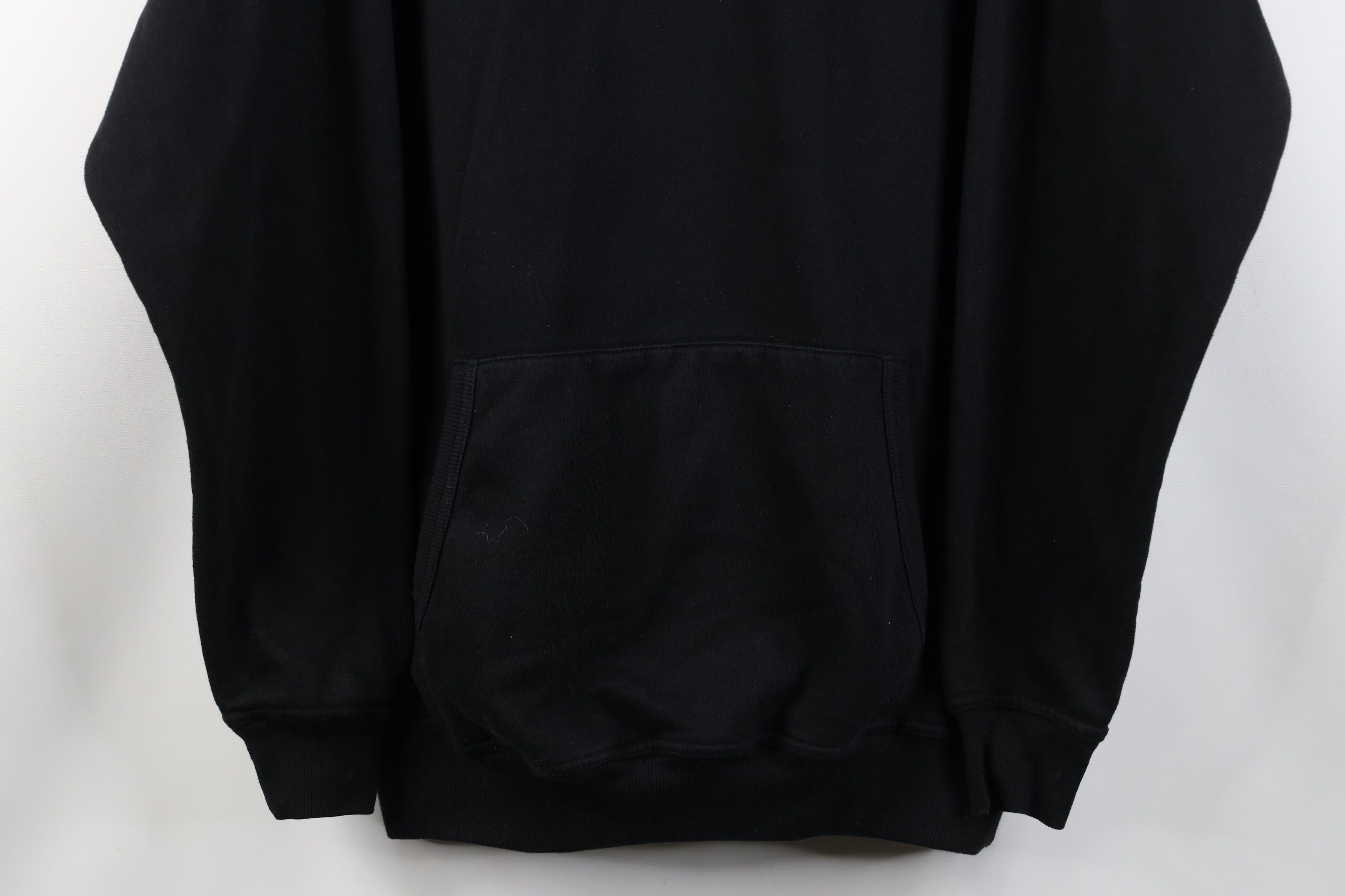 Vintage Vintage 90s Y2K Streetwear Blank Hoodie Sweatshirt Black Size US L / EU 52-54 / 3 - 3 Thumbnail