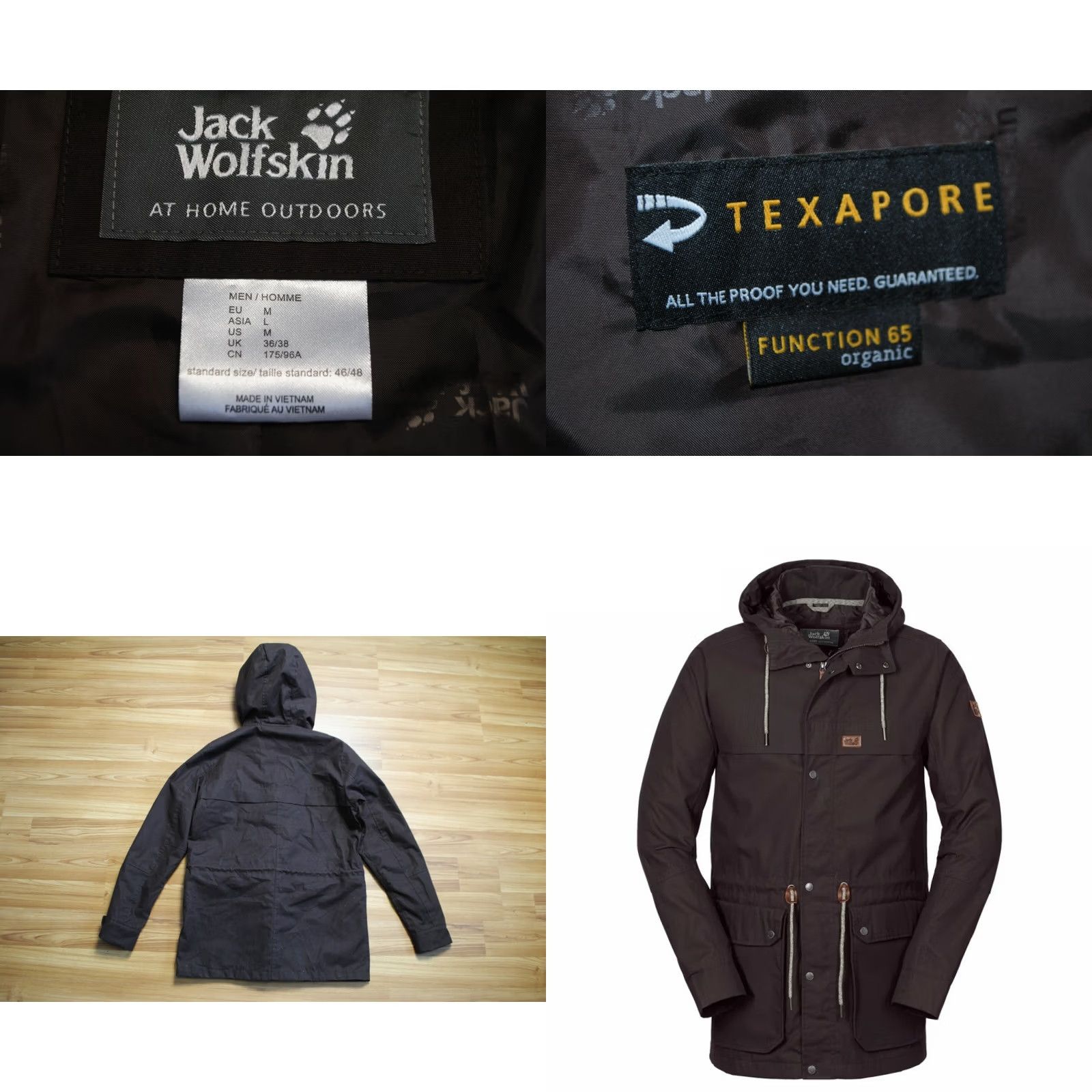 Jack Wolfskin JACK WOLFSKIN MEN'S BUKOBA F65 TEXAPORE PAR SIZE MENS MEDIUM BROWN Jacket Size US M / EU 48-50 / 2 - 8 Thumbnail